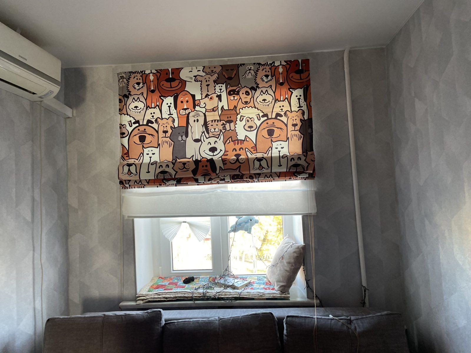 Римская штора система Classic InHt Детский Принт 04-71 Собачки 130х170 см Разноцветный (13989) в реальных условиях использования от покупателя Ілона.