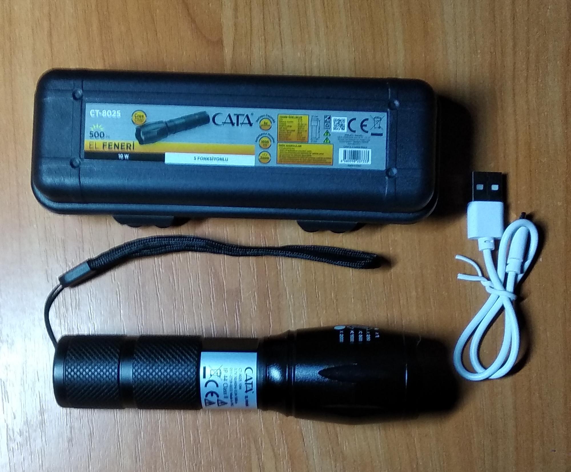 Ліхтар Cata СТ-8025 LED 6400K чорний у реальних умовах використання від покупця Олександр.