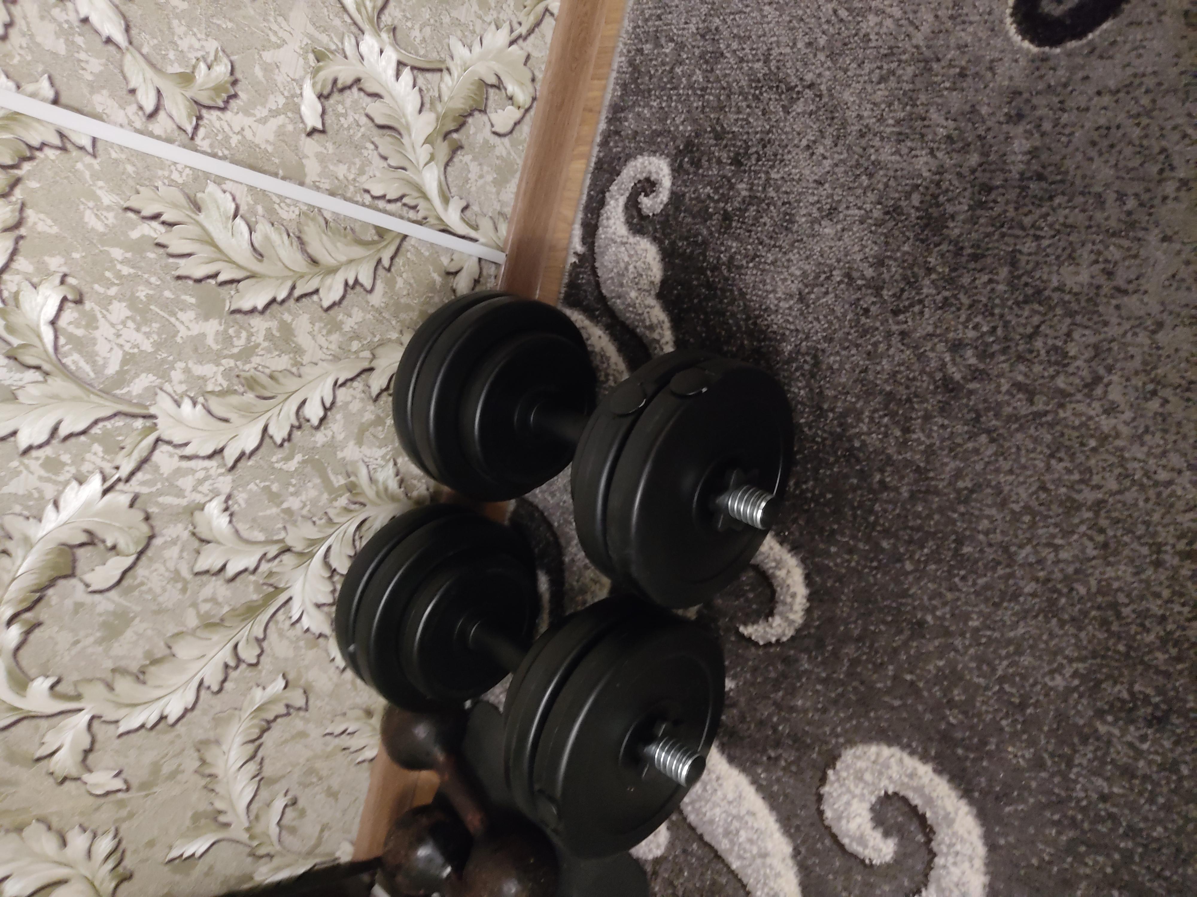 Гантели разборные Neo-Sport 2 шт. по 23 кг (2x23kg-2) в реальных условиях использования от пользователя Світлана.