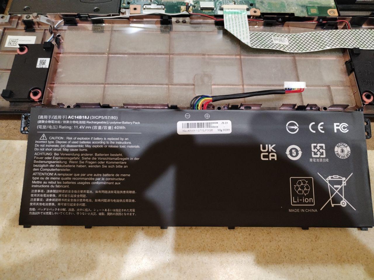 Батарея акумуляторна для Acer AC14B18J Aspire E3-111/E3-112/E3-112M/ES1-511/ES1-512/V3-111 Chromebook 11 CB3-111 (454) у реальних умовах використання від покупця Денис.