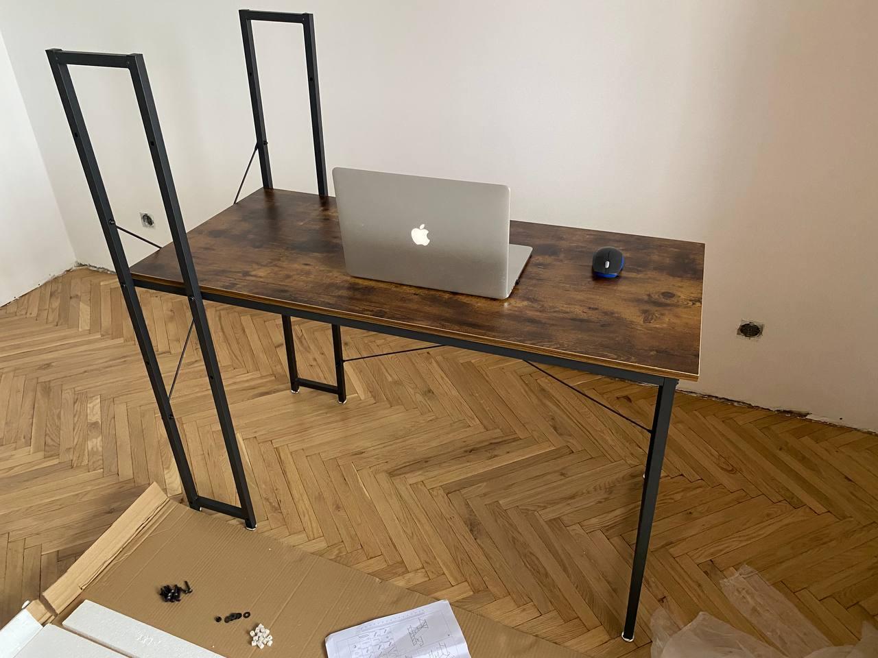 Фото: Комп'ютерний стіл зі стелажем Bonro BN-003 120x60 см Коричневий, надіслане покупцем Олег Комп'ютерний стіл зі стелажем Bonro BN-003 120x60 см Коричневий у реальних умовах використання від покупця Олег.