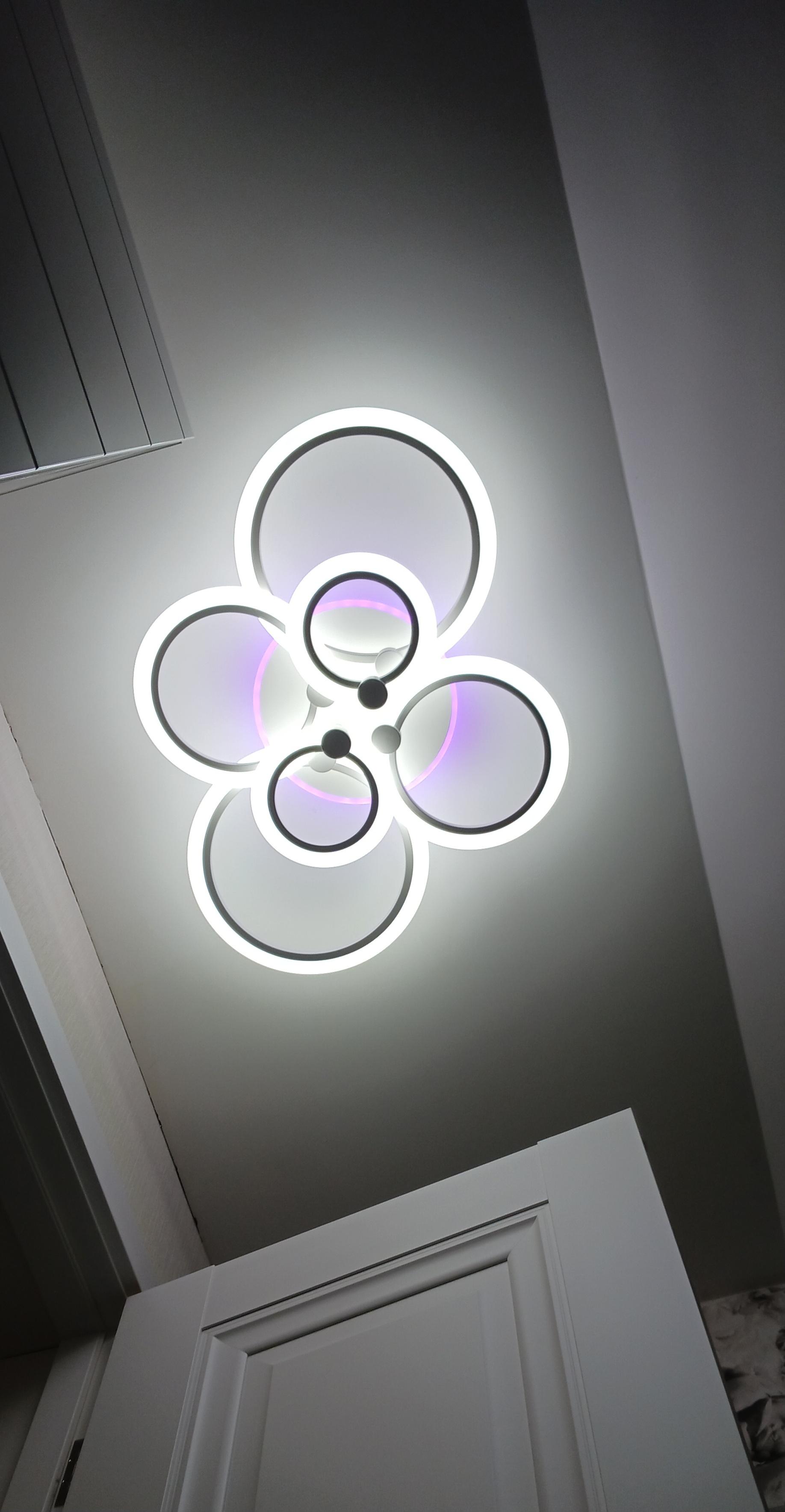 Світильник світлодіодний Accento lighting Madeira AP R 6 RGB 105 Вт білий 2800-6000+RGB К у реальних умовах використання від користувача Раїса.