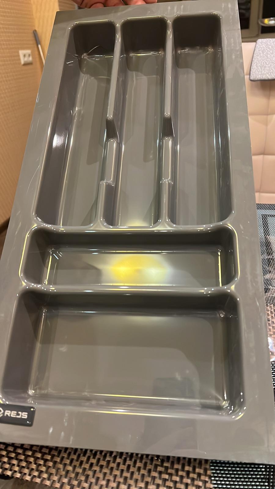 Фото: Лоток Rejs для кухонных приборов мебельный кухонный 230х490 Серый, отправлено покупателем Аліса Лоток Rejs для кухонных приборов мебельный кухонный 230х490 Серый в реальных условиях использования от покупателя Аліса.