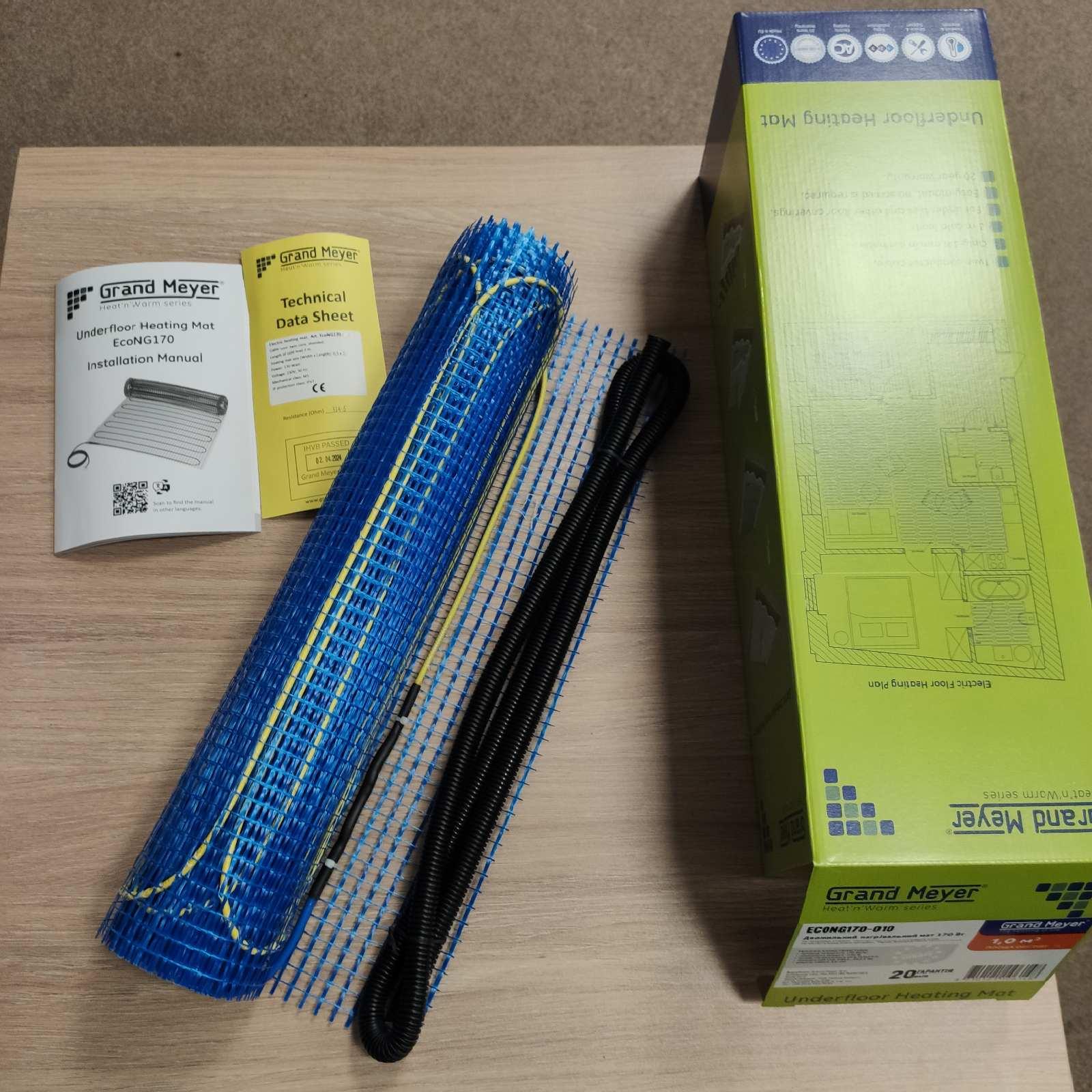 Мат нагревательный двухжильный Grand Meyer EcoNG170 2550 Вт 15 м2 в реальных условиях использования от покупателя Тарас.