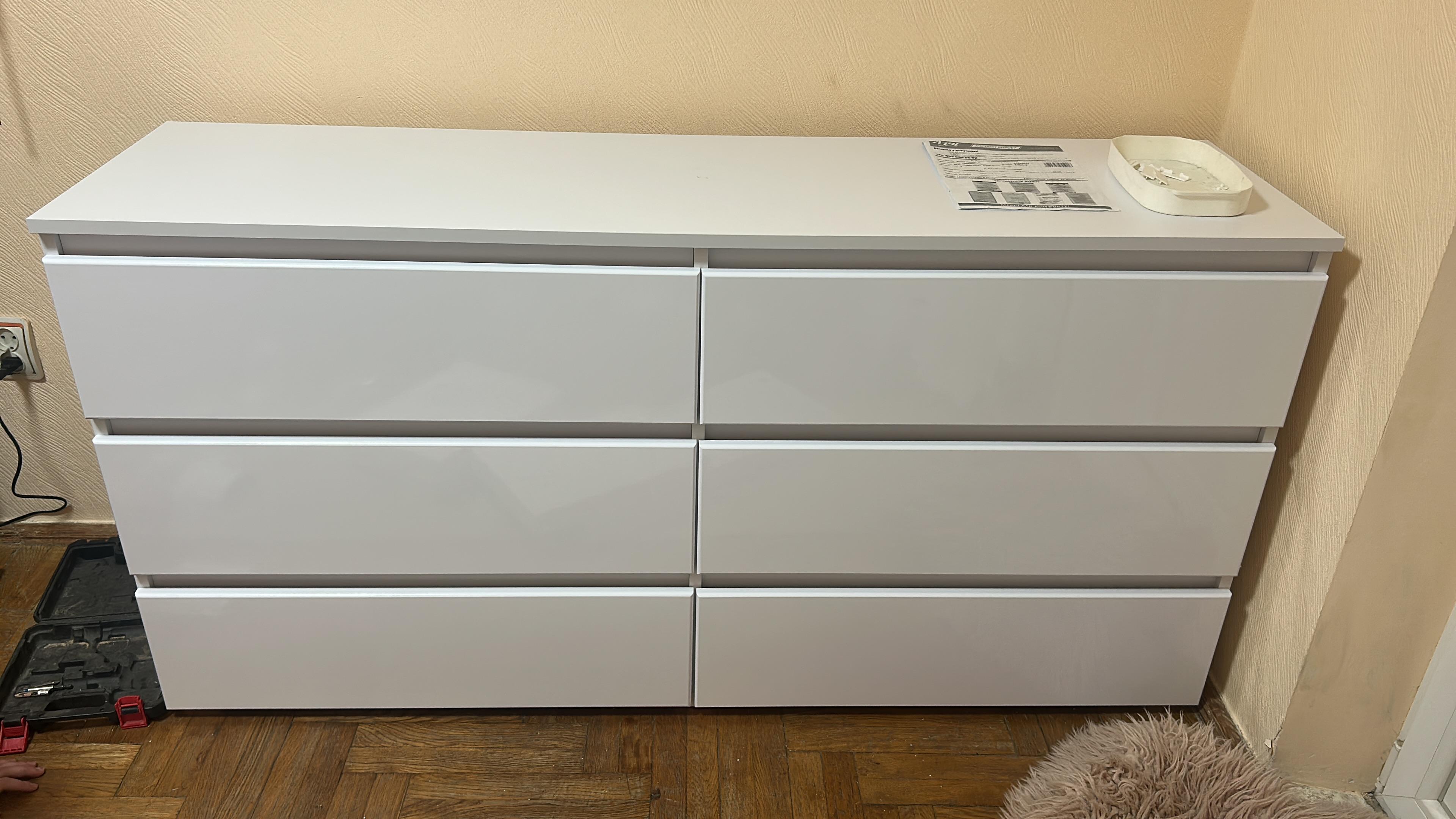 Комод Луч Монако-3 Нимфея Альбо (белый) белый/белый в реальных условиях использования от пользователя Оксана.