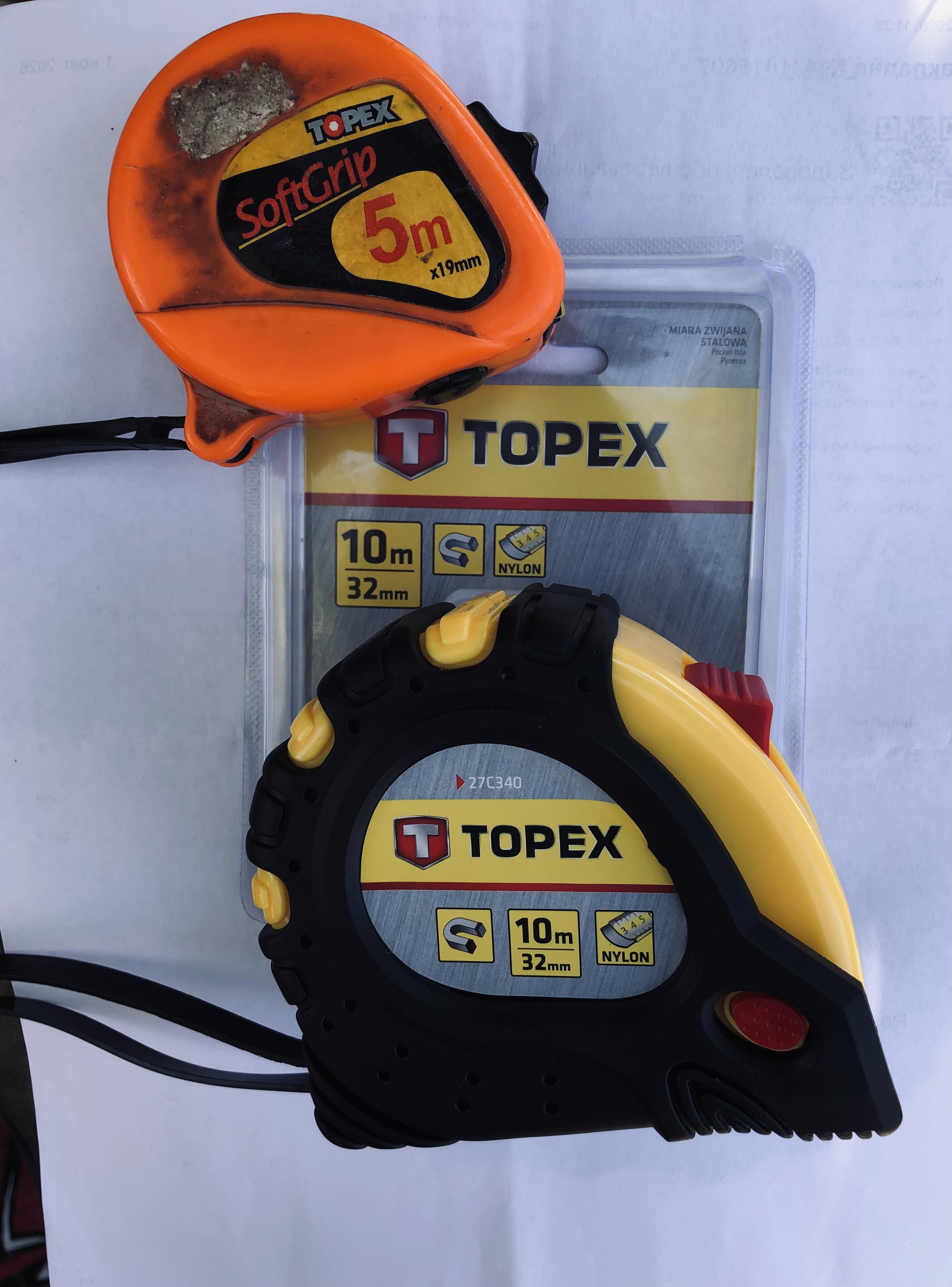 Рулетка Topex Magnetik 27C340 10 м x 32 мм в реальных условиях использования от покупателя Анатолий.