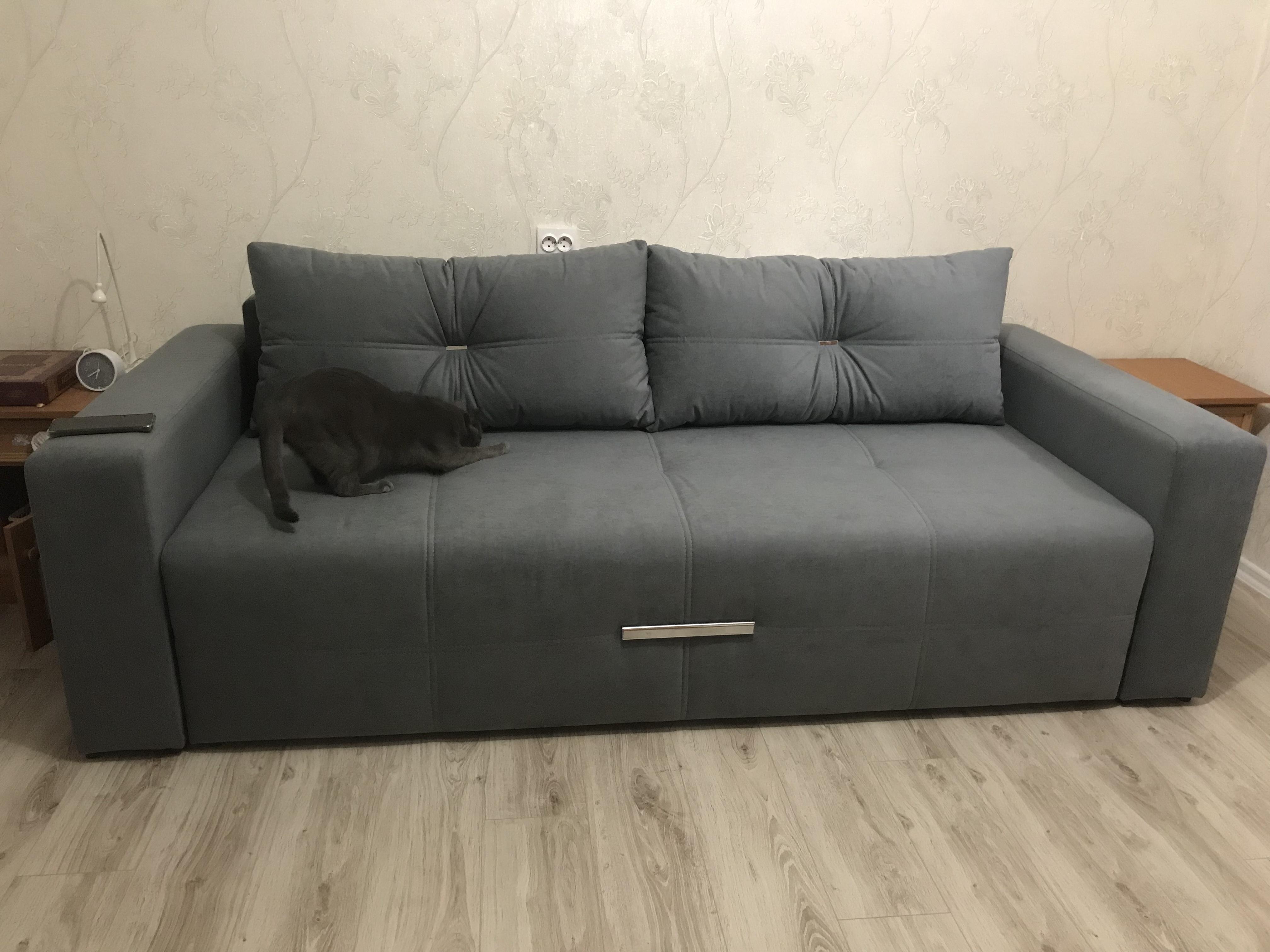 Диван прямий LIDERSON Isola Lili 96 темно-сірий 2350x1020x840 мм у реальних умовах використання від користувача наташа.