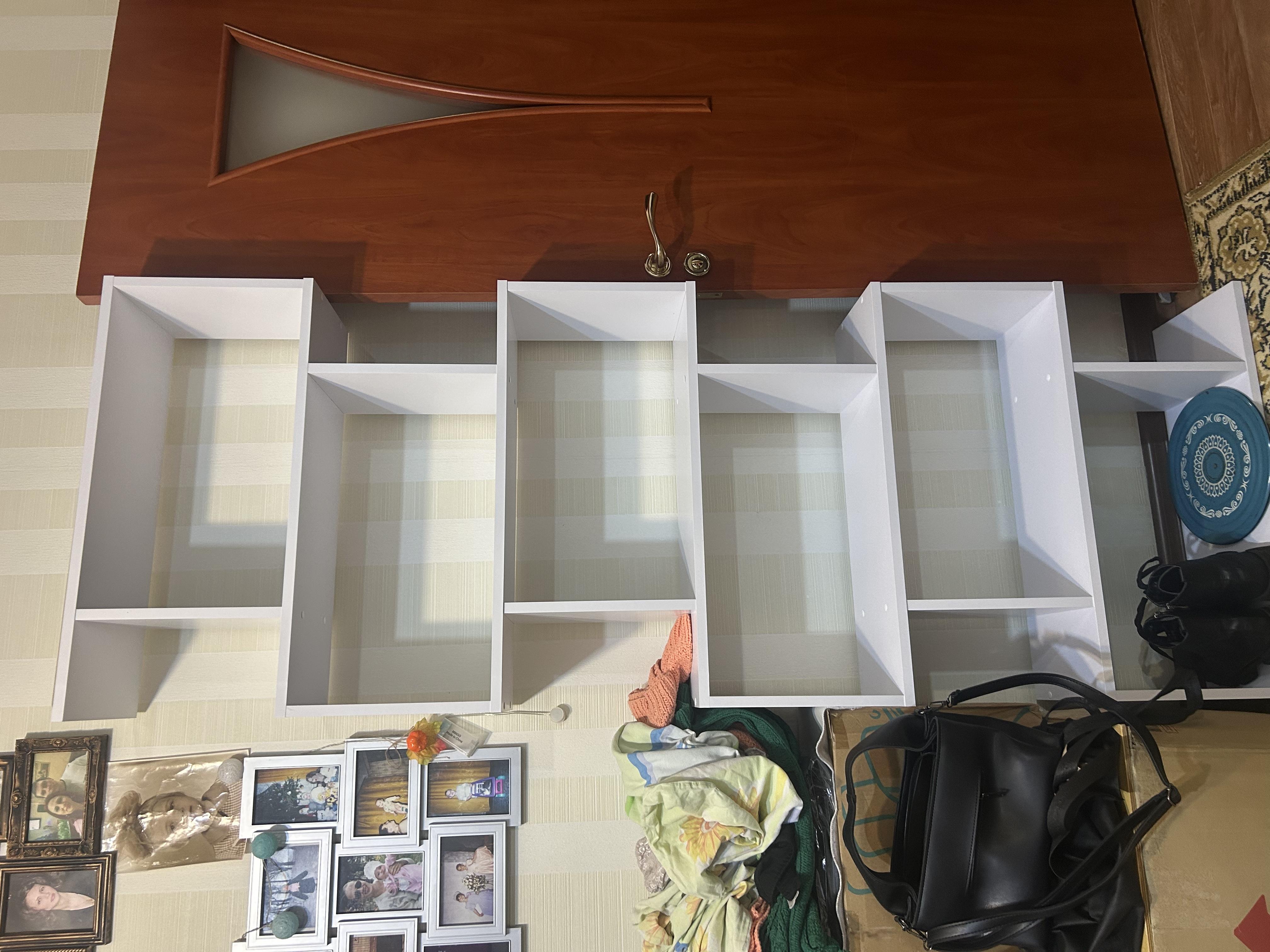 Стелаж для книг та декору на 6 комірок GT-56 700х238х1920 мм Білий у реальних умовах використання від покупця Анна.