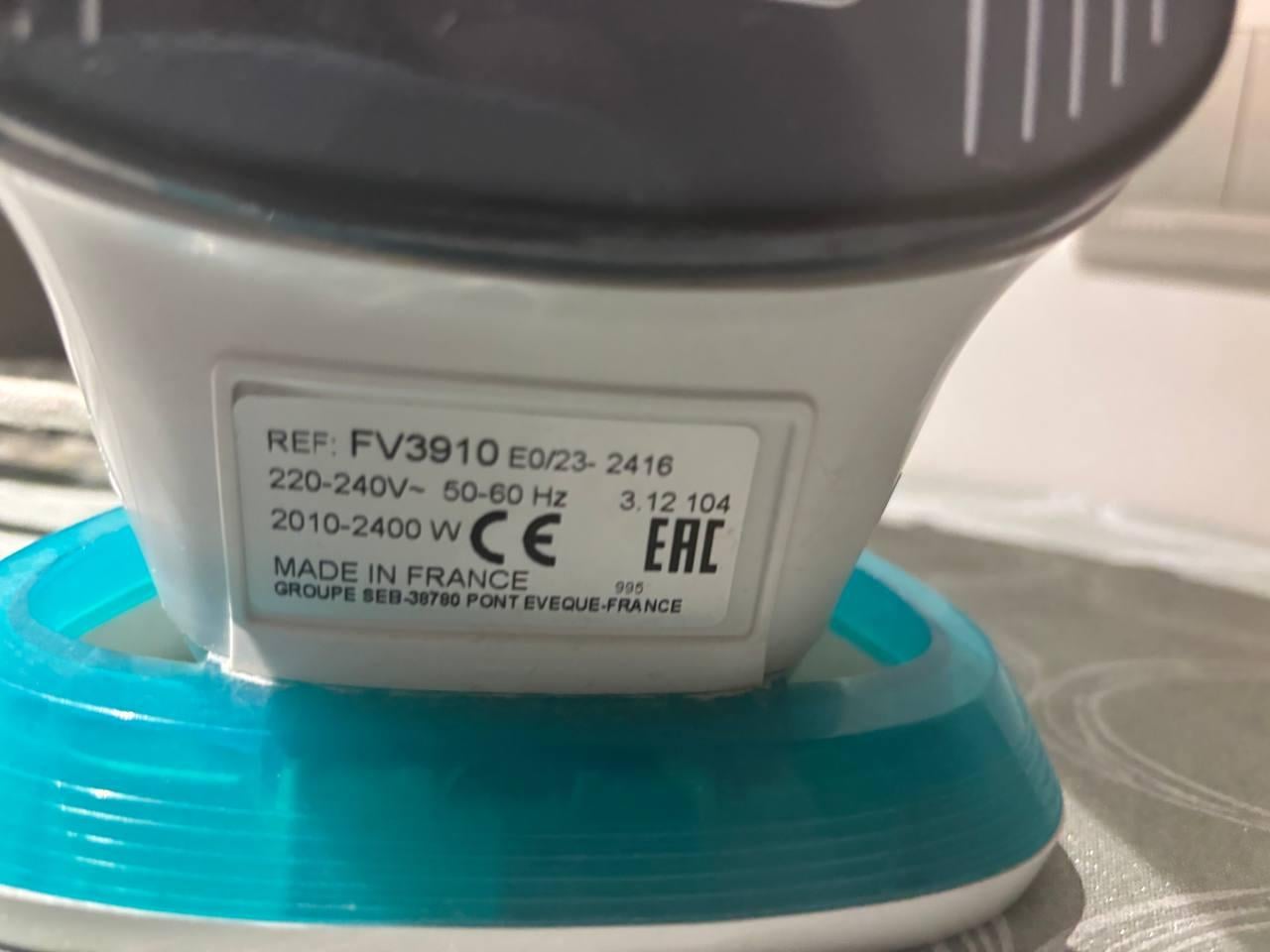 Фото: Утюг Tefal FV3910 E0, отправлено пользователем Оксана Лунь Утюг Tefal FV3910 E0 в реальных условиях использования от пользователя Оксана Лунь.