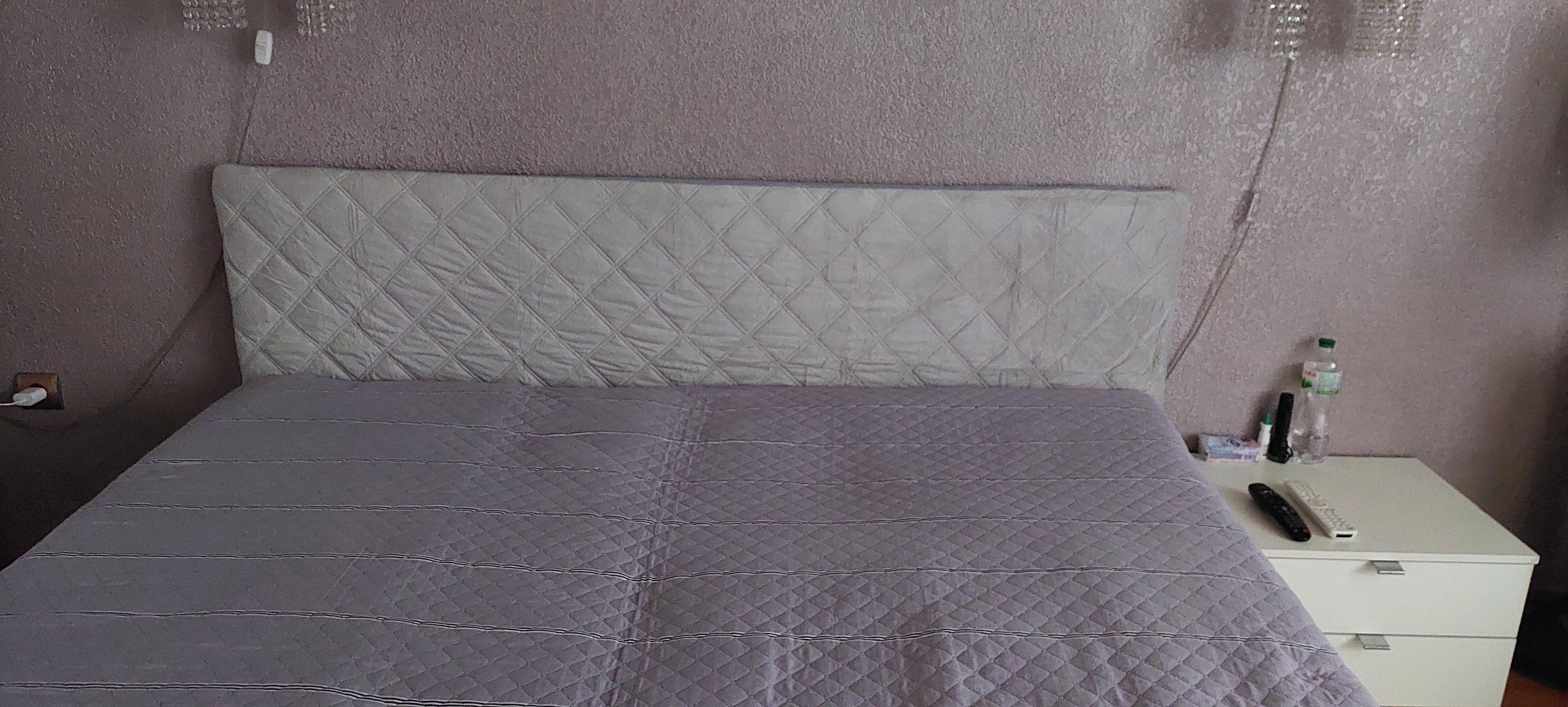 Чохол на спинку ліжка 140 см Світло-сірий (hb3-140) у реальних умовах використання від користувача Ірина.