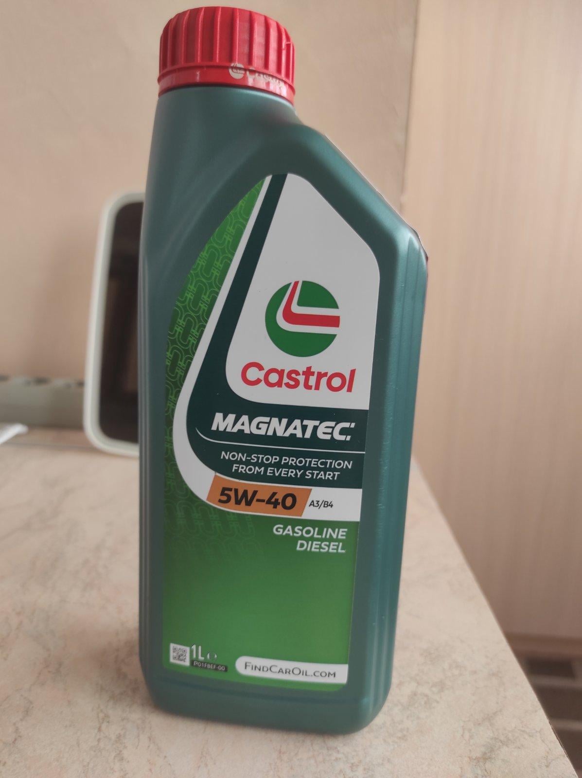 Моторное масло синтетическое Castrol Magnatec A3/B4 5W-40 4 л (5W40 M A3/B4 4L) в реальных условиях использования от покупателя Іван.