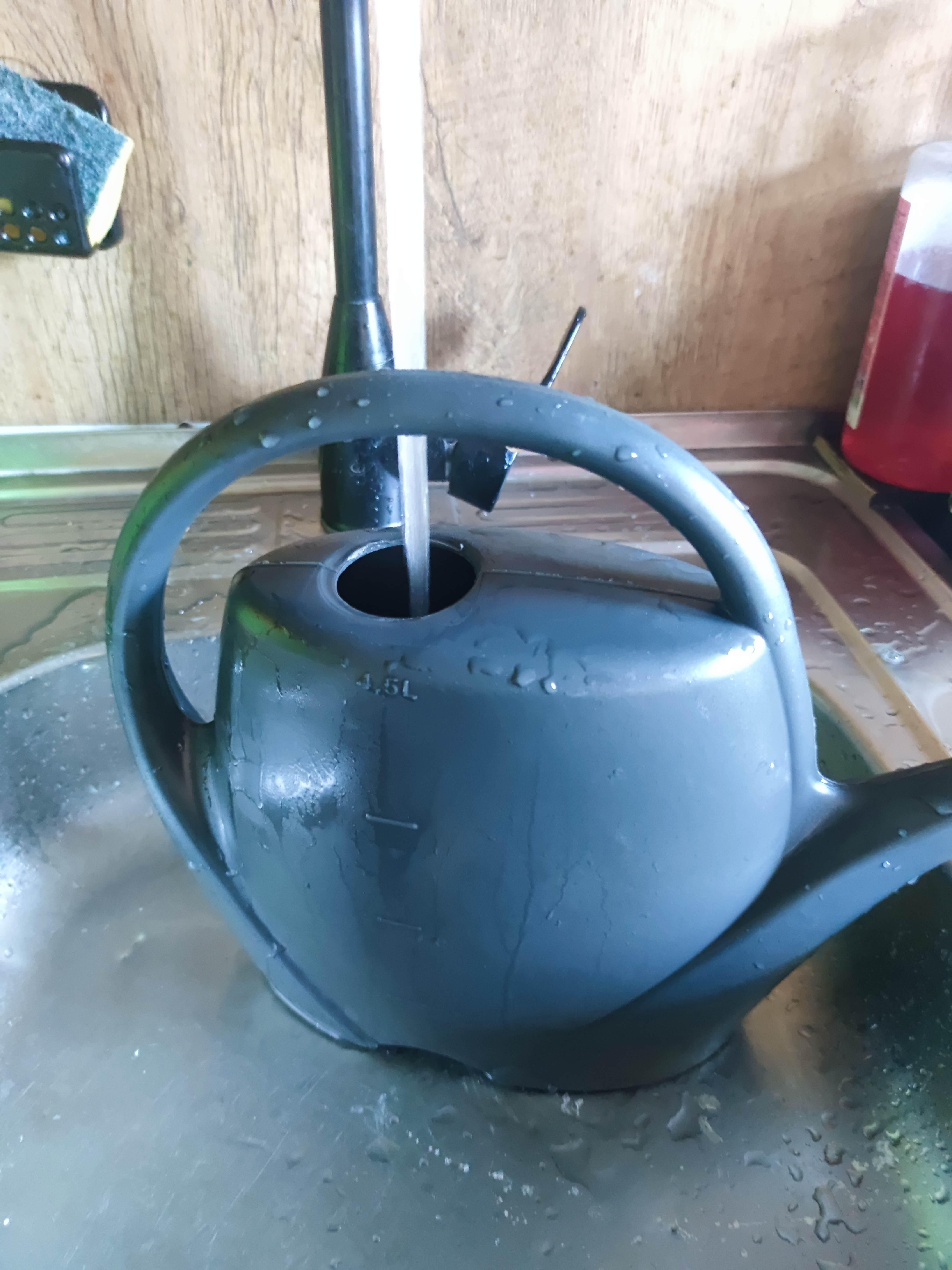 Лійка для квітів Plastkon Spring 4.5 л антрацит у реальних умовах використання від покупця Анна.