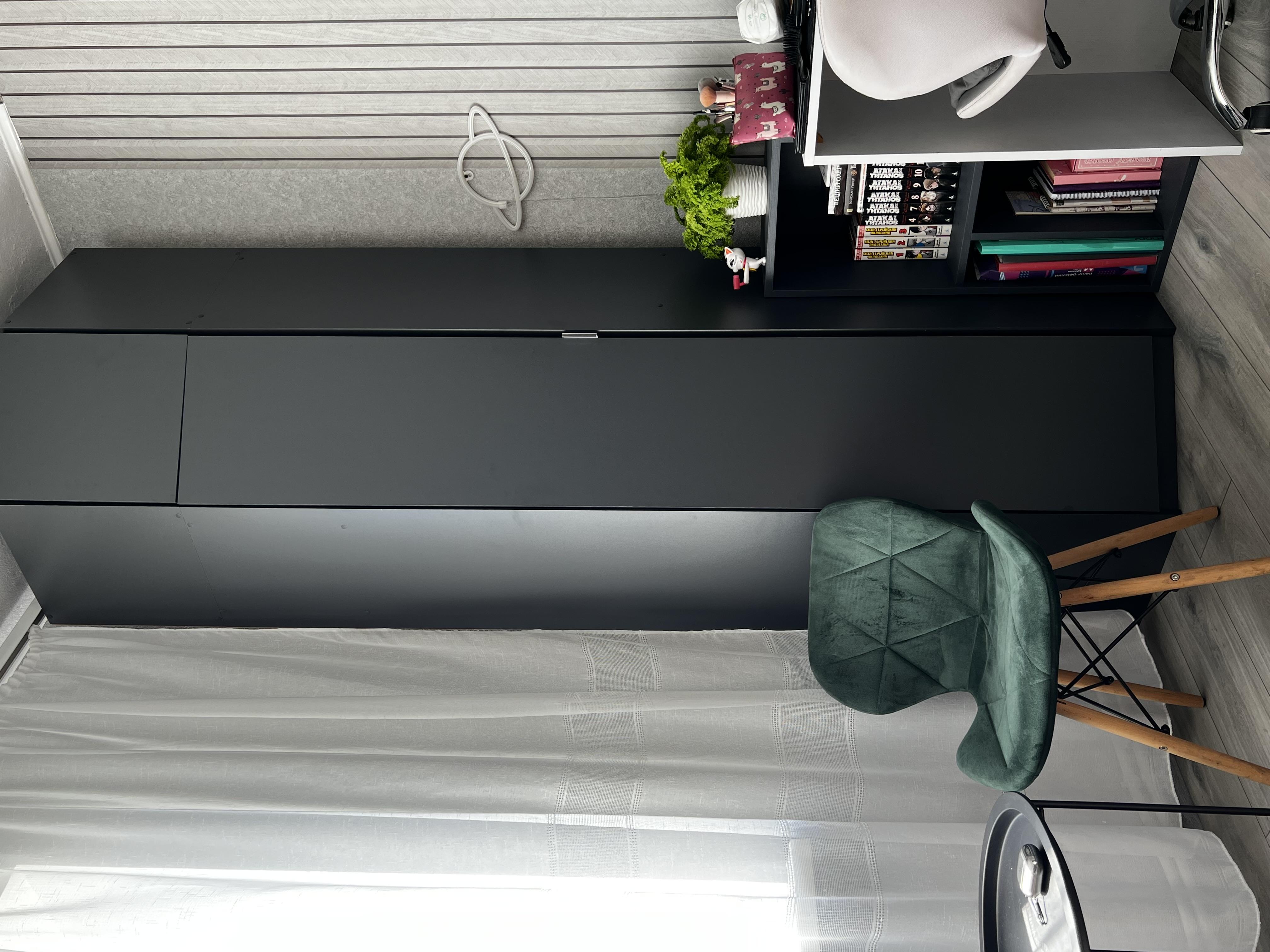 Шафа компактна кутова з антресоллю Майстер Форм Тетріс 620х376х2400 мм Антрацит (31895) у реальних умовах використання від покупця Анастасія.