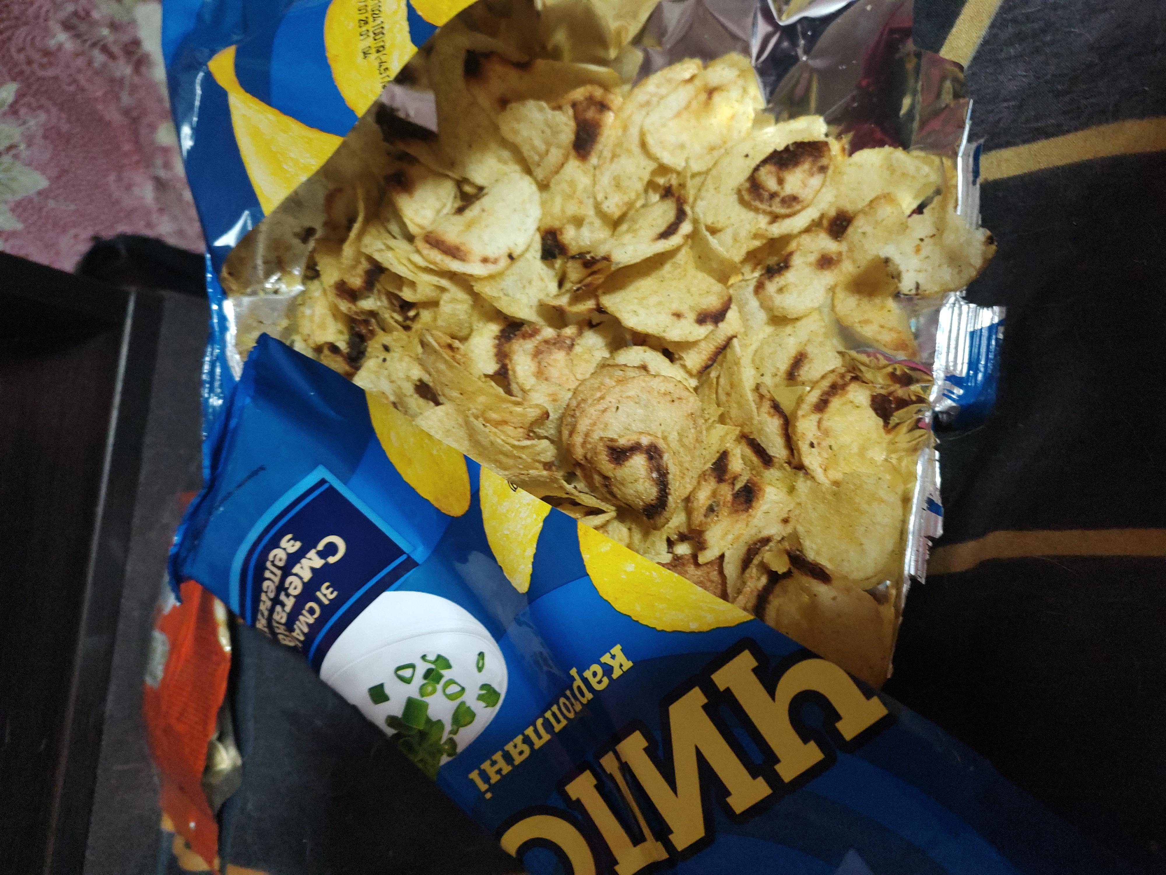 Фото: Чипсы ДО БОЧКОВОГО Сметана с зеленью 100 г, отправлено пользователем Диана Чипсы ДО БОЧКОВОГО Сметана с зеленью 100 г в реальных условиях использования от пользователя Диана.