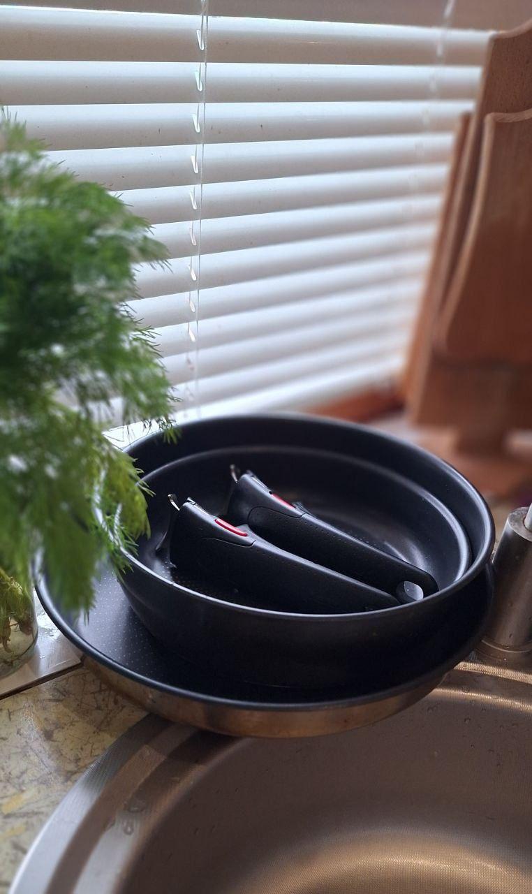 Фото: Набор посуды Tefal Ingenio Emotion 3 предмета L897S374, отправлено пользователем Гусова Анна Набор посуды Tefal Ingenio Emotion 3 предмета L897S374 в реальных условиях использования от пользователя Гусова Анна.
