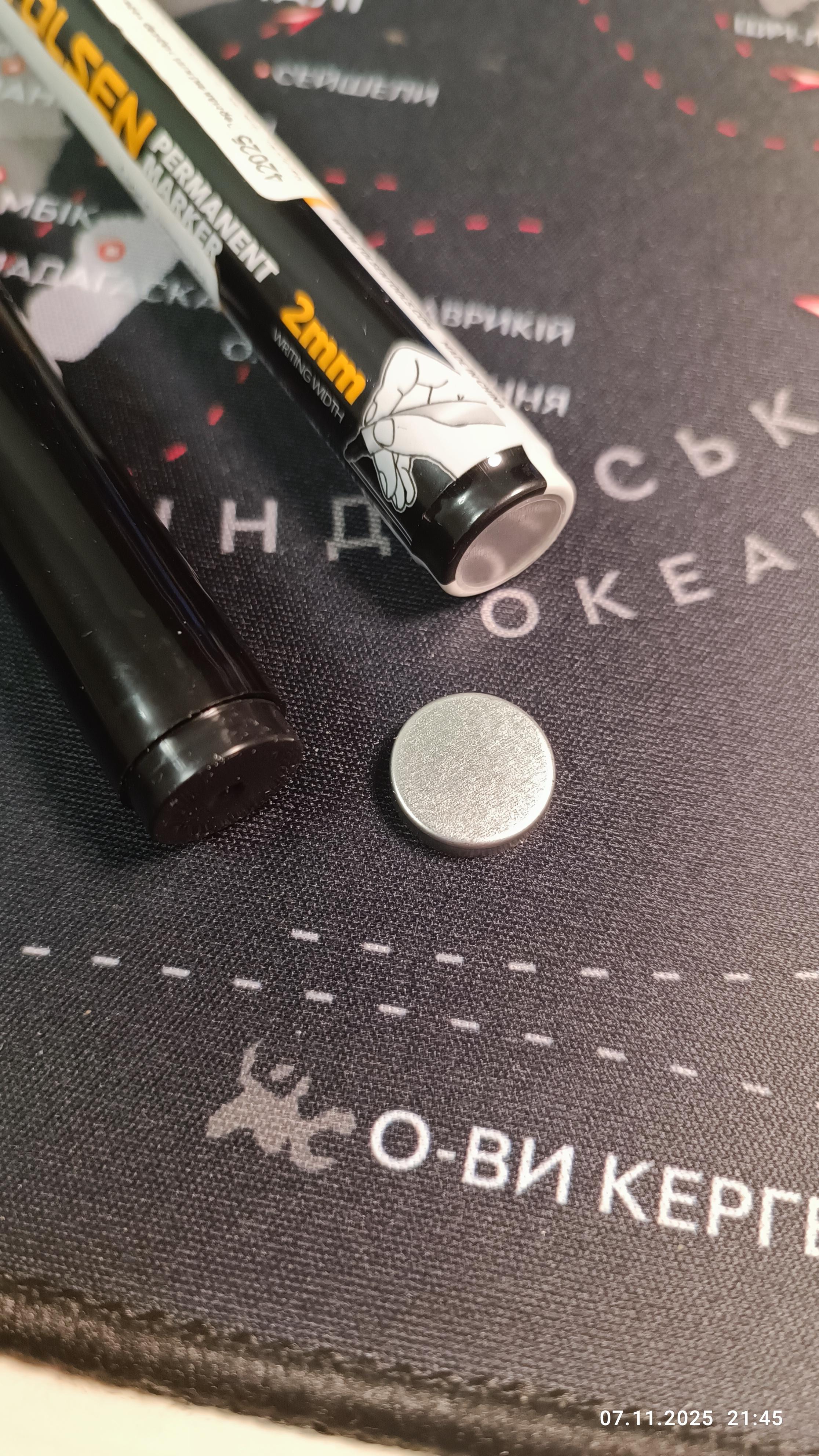 Маркер перманентный черный Tolsen 1 шт. 42025 в реальных условиях использования от покупателя Сергій.