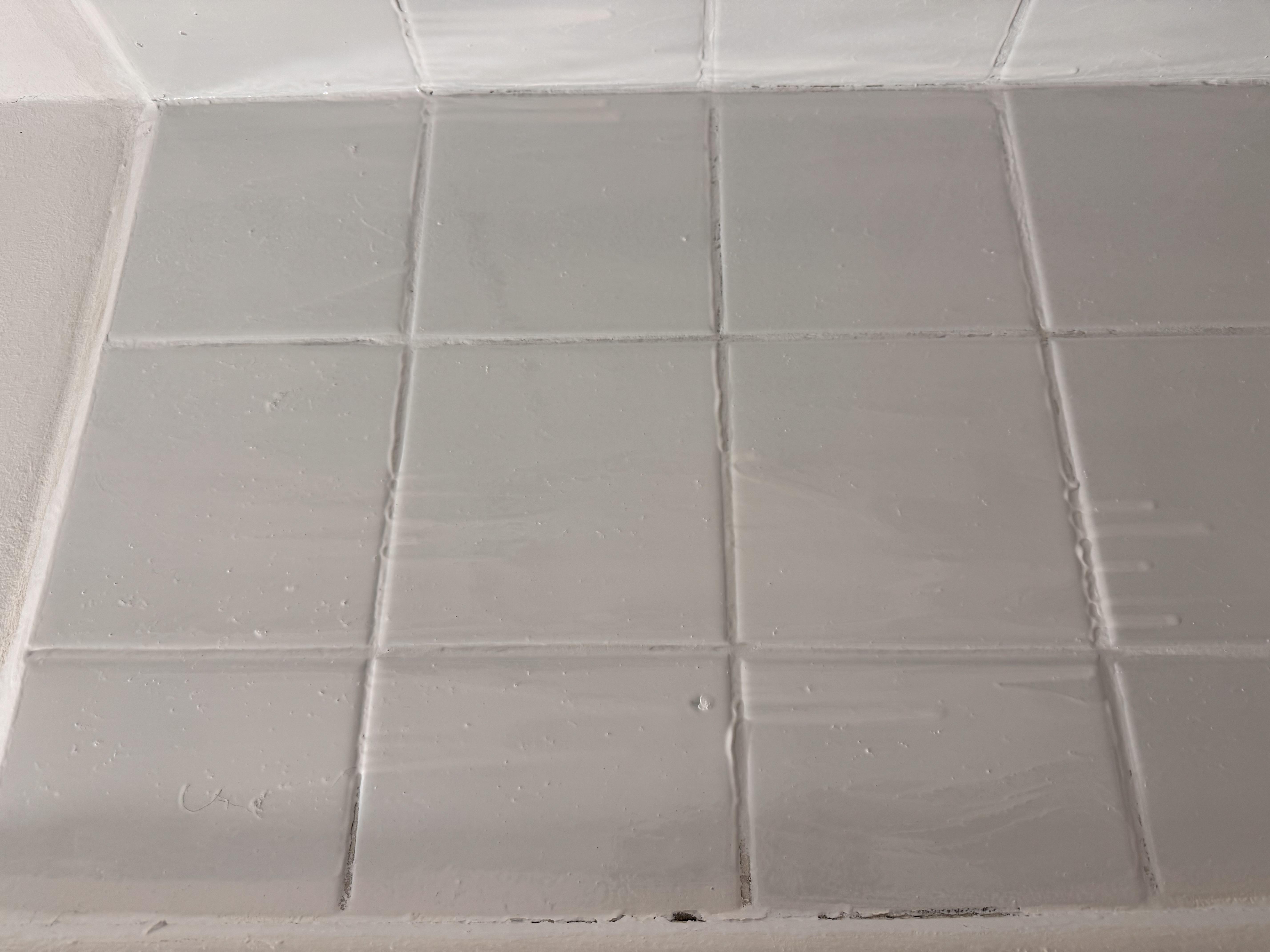 Краска эпоксидная для плитки LAVA 4,5 кг Светло-серый RAL 7040 в реальных условиях использования от пользователя Олена.