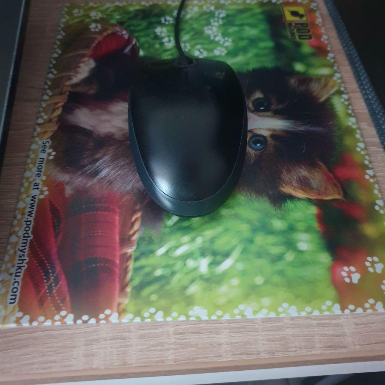 Килимок для миші Podmyshku Кошеня в кошику (Котенок в корзине) у реальних умовах використання від покупця Анатолій.