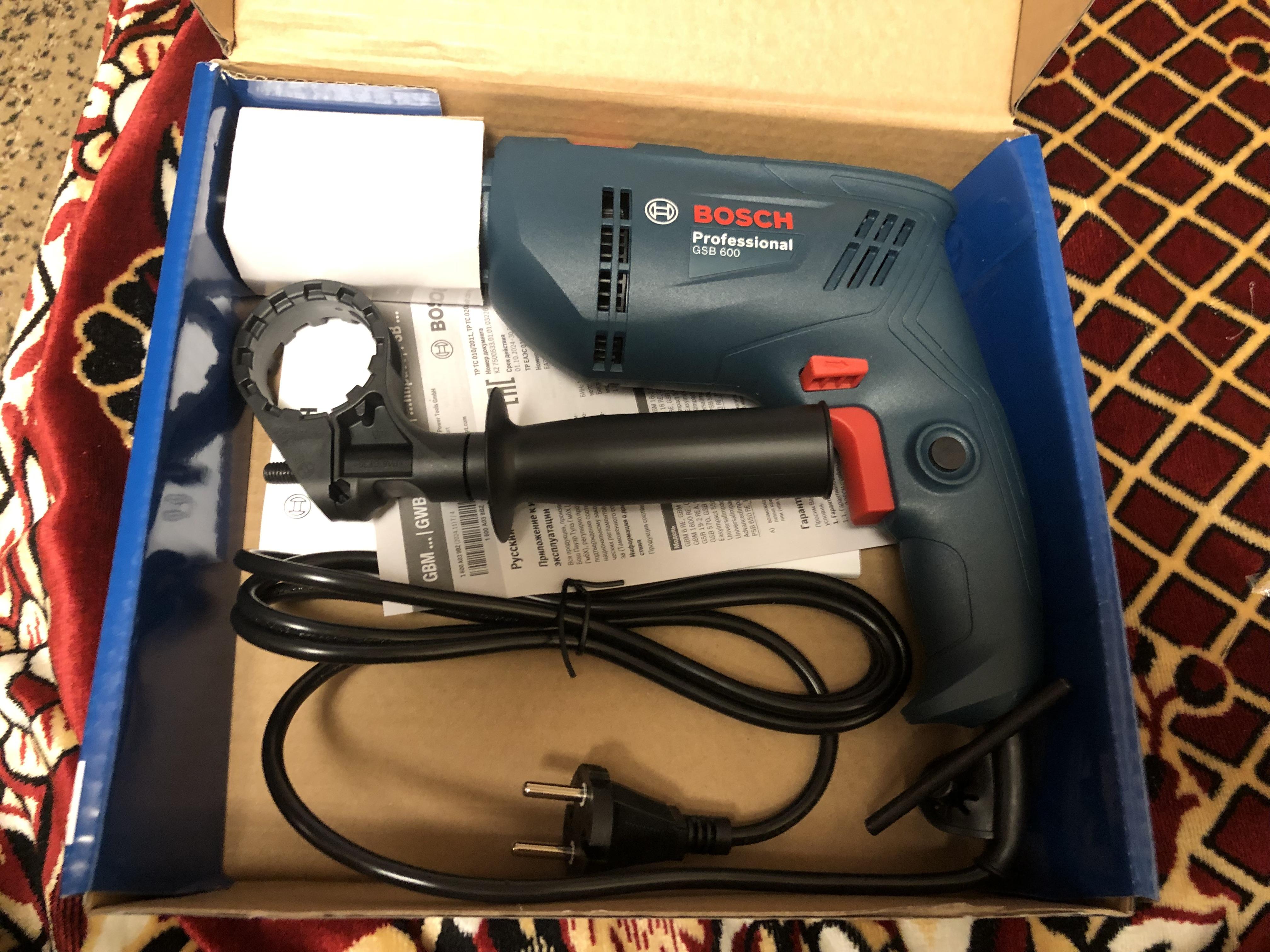 Дриль ударний Bosch Professional GSB 600 06011A0320 у реальних умовах використання від покупця Вячеслав.