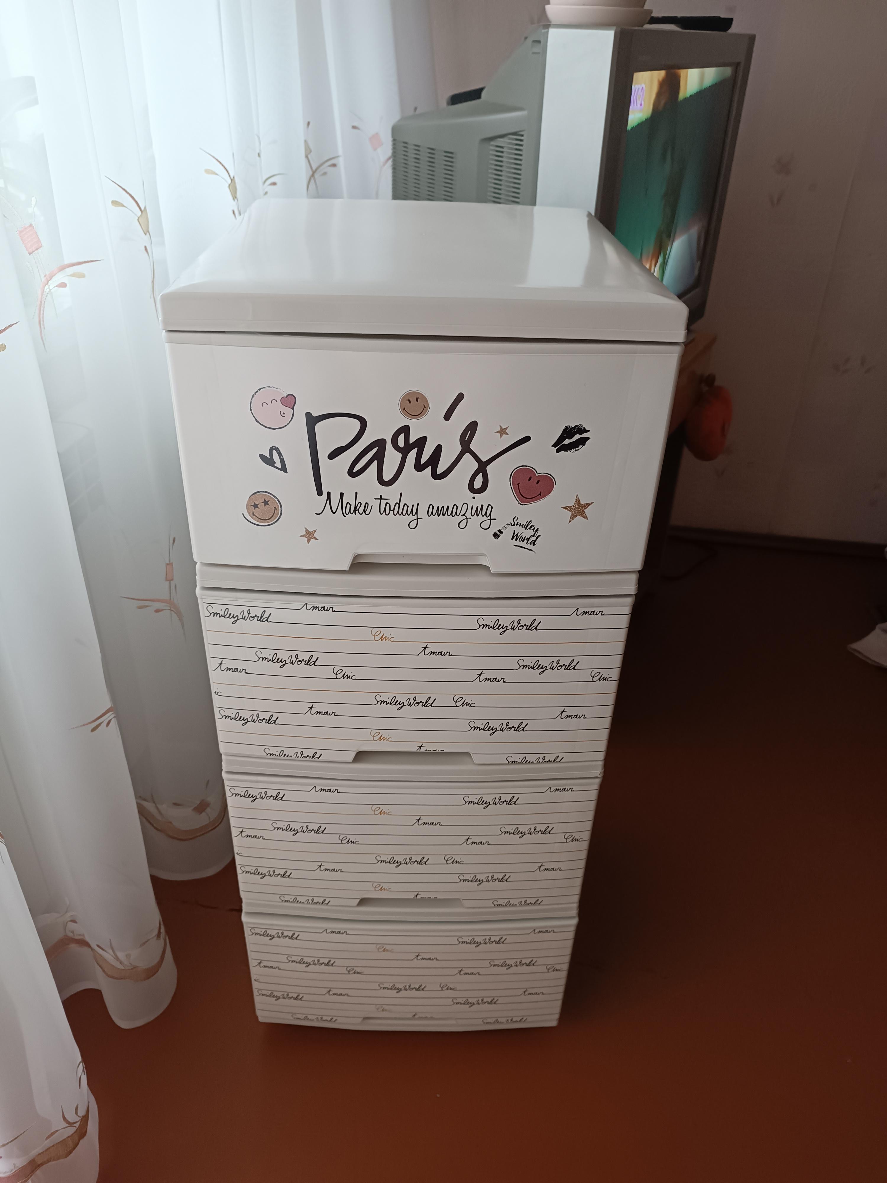 Фото: Комод Smiley на 4 ящика Paris Chic кремовий 955x390x455 мм, отправлено покупателем Юлия Комод Smiley на 4 ящика Paris Chic кремовий 955x390x455 мм в реальных условиях использования от покупателя Юлия.