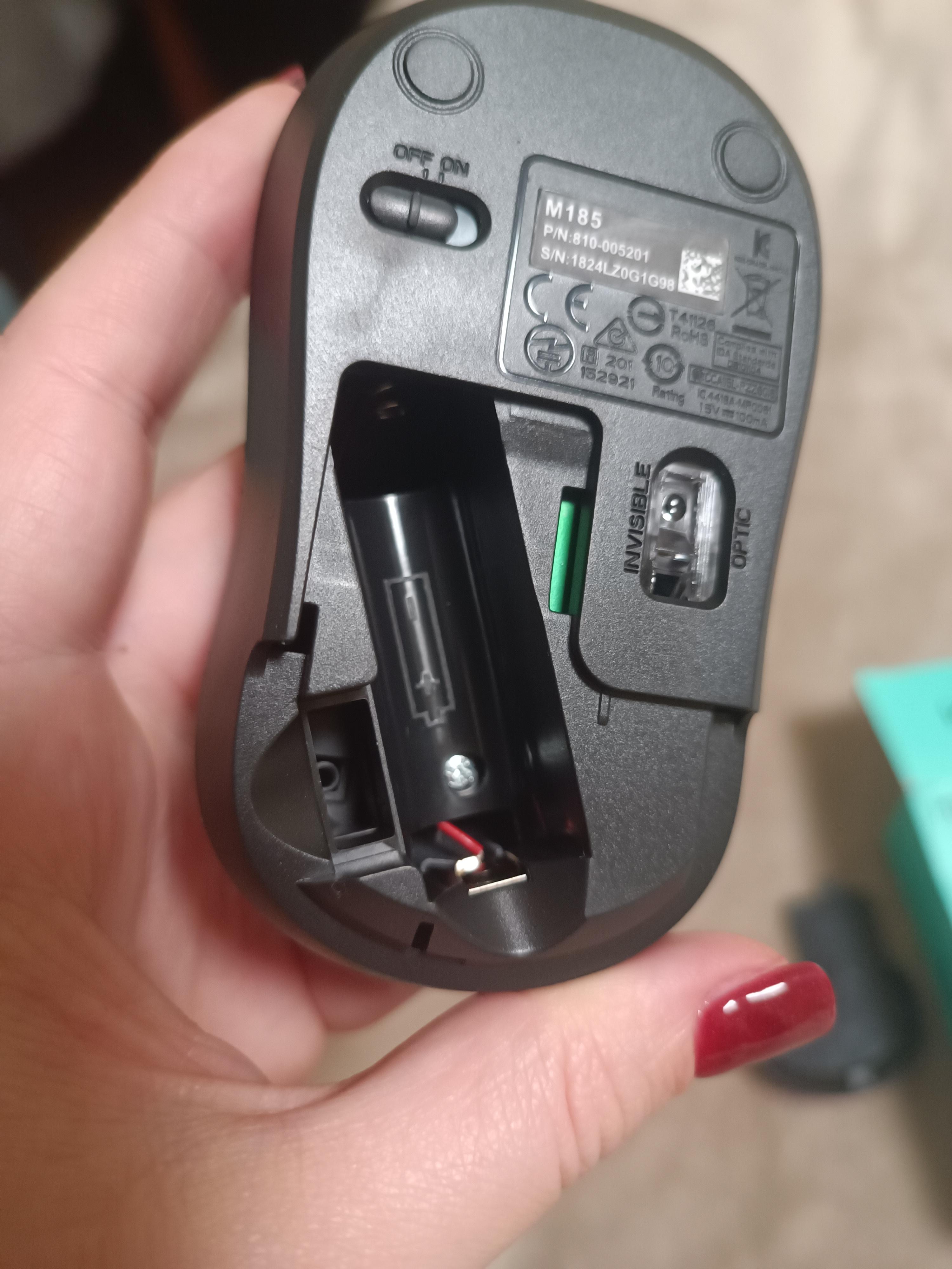 Фото: Мышь Logi M185 Wireless Серый (00000072), отправлено покупателем Анастасія Мышь Logi M185 Wireless Серый (00000072) в реальных условиях использования от покупателя Анастасія.