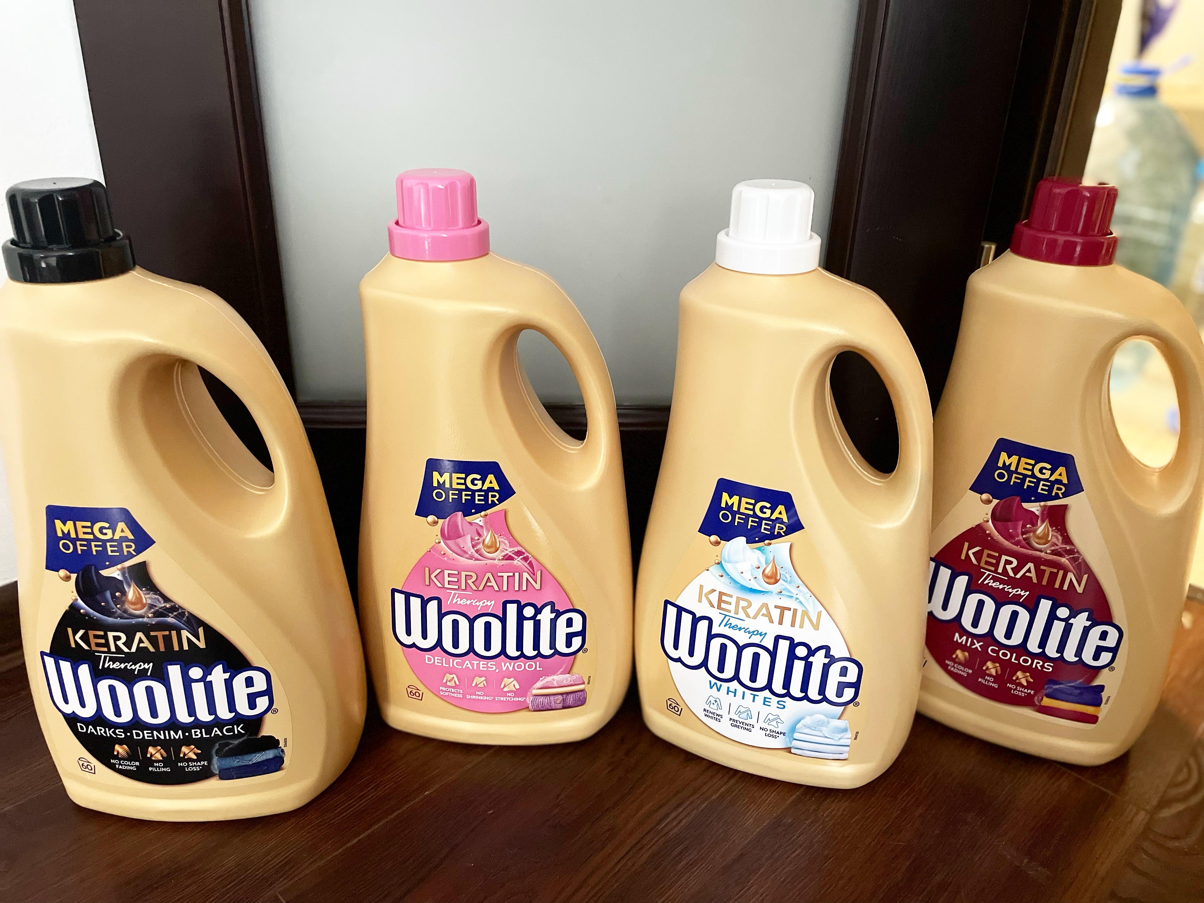 Гель для машинного та ручного прання Woolite для кольорових тканин з кератином 3,6 л у реальних умовах використання від користувача Оксана.