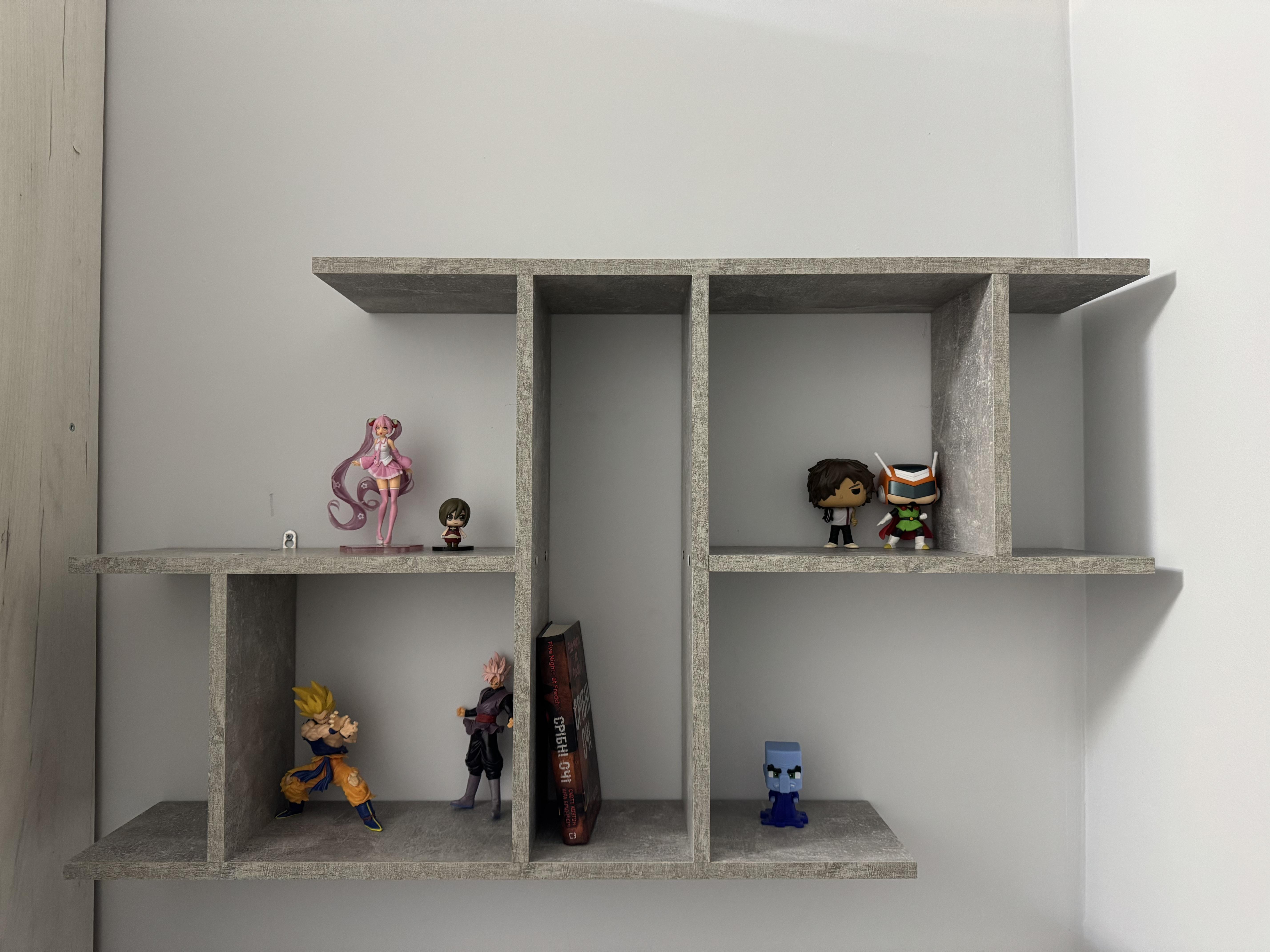 Полочка навесная для книг Малибу 1048х600х180 мм Бетон в реальных условиях использования от покупателя Влад.