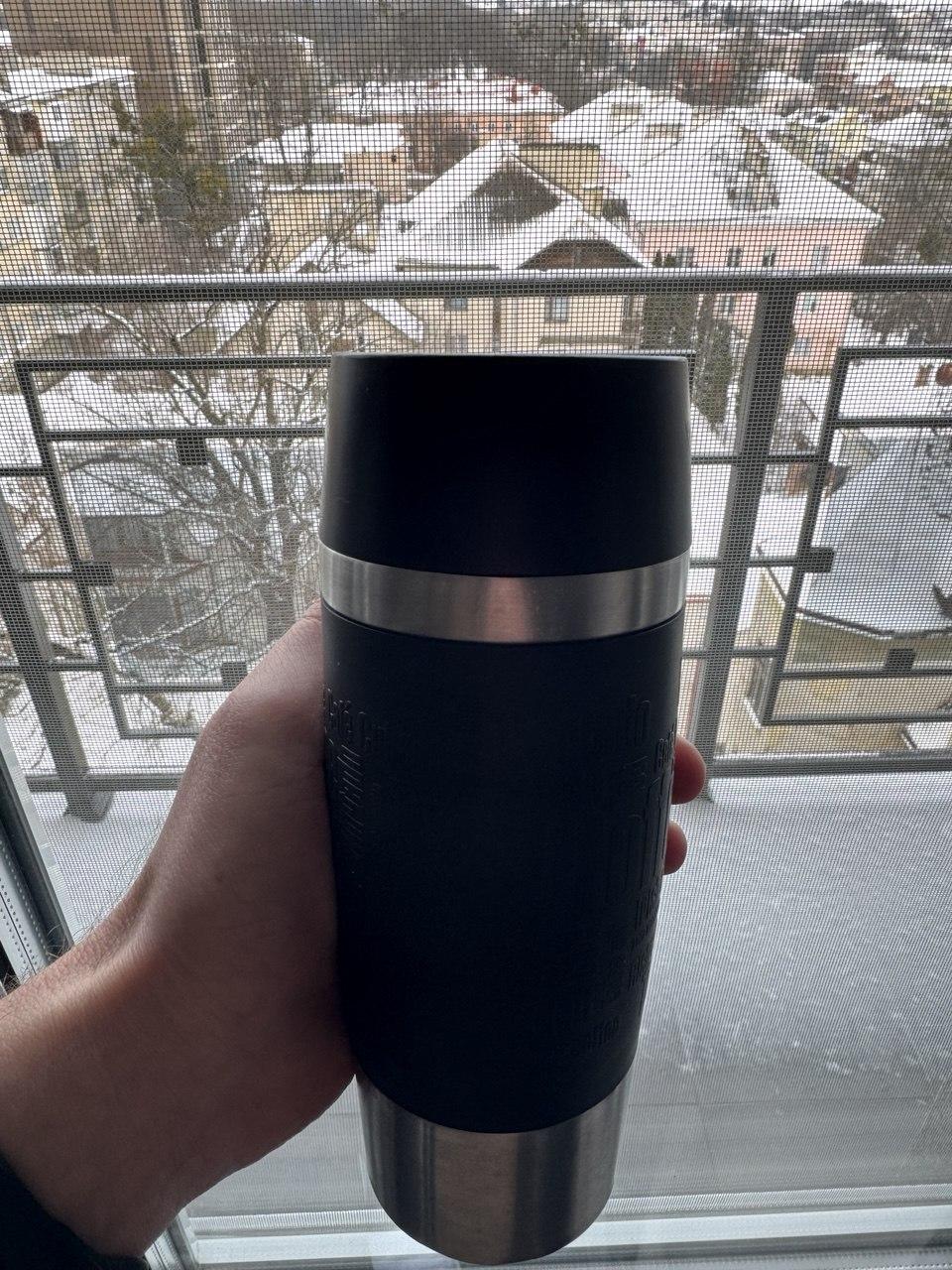 Фото: Термочашка Tefal Travel Mug Fun 0,36 л K3081114, отправлено пользователем Віктор Нипор Термочашка Tefal Travel Mug Fun 0,36 л K3081114 в реальных условиях использования от пользователя Віктор Нипор.