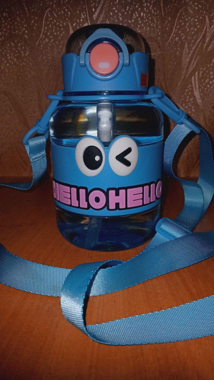 Пляшка для води HELLO-HELLO із трубочкою 680 мл Блакитний (HP-14-46BL) у реальних умовах використання від користувача Ольга.