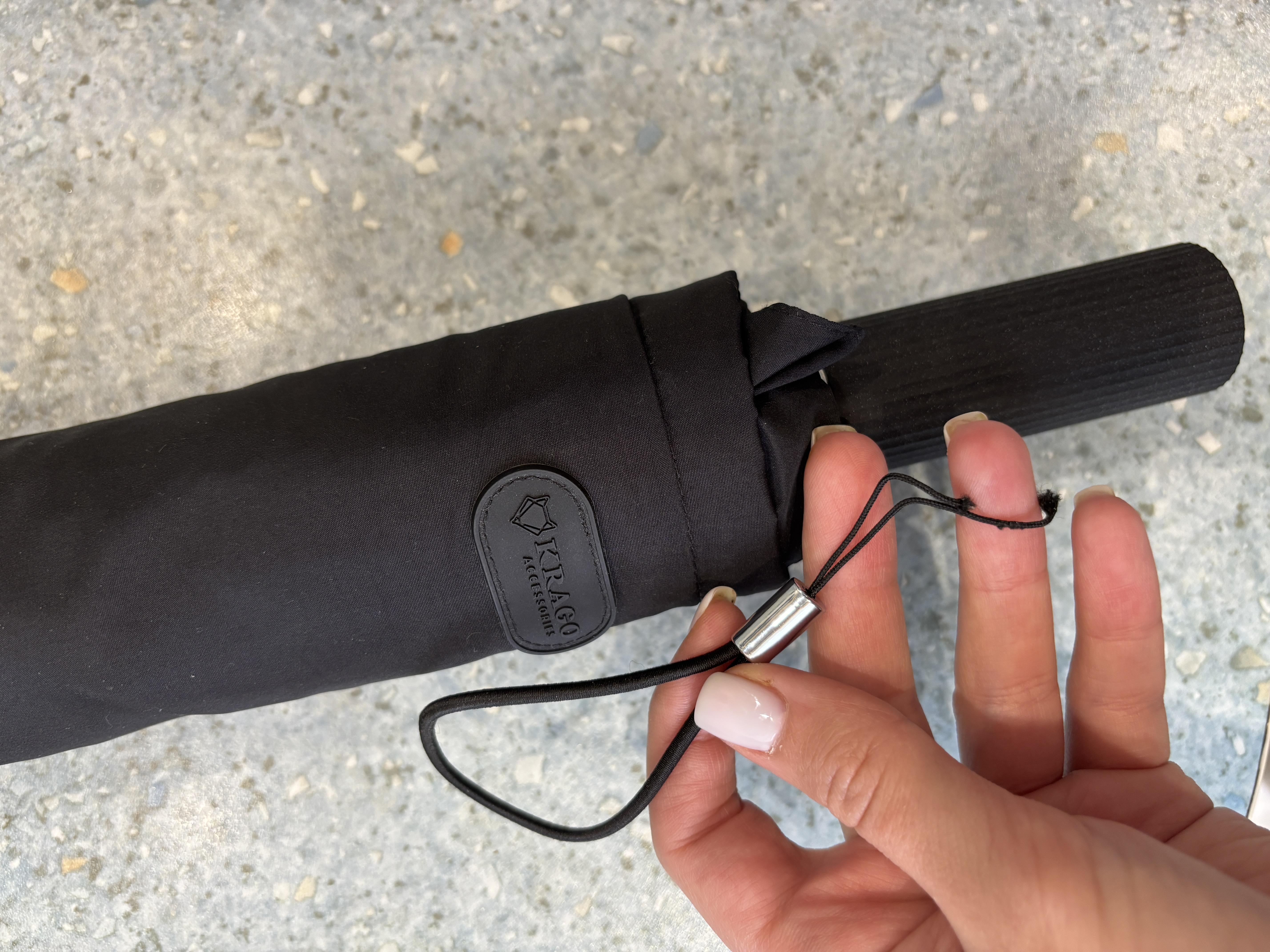 Зонт KRAGO Column полный автомат синий в реальных условиях использования от пользователя Яна.