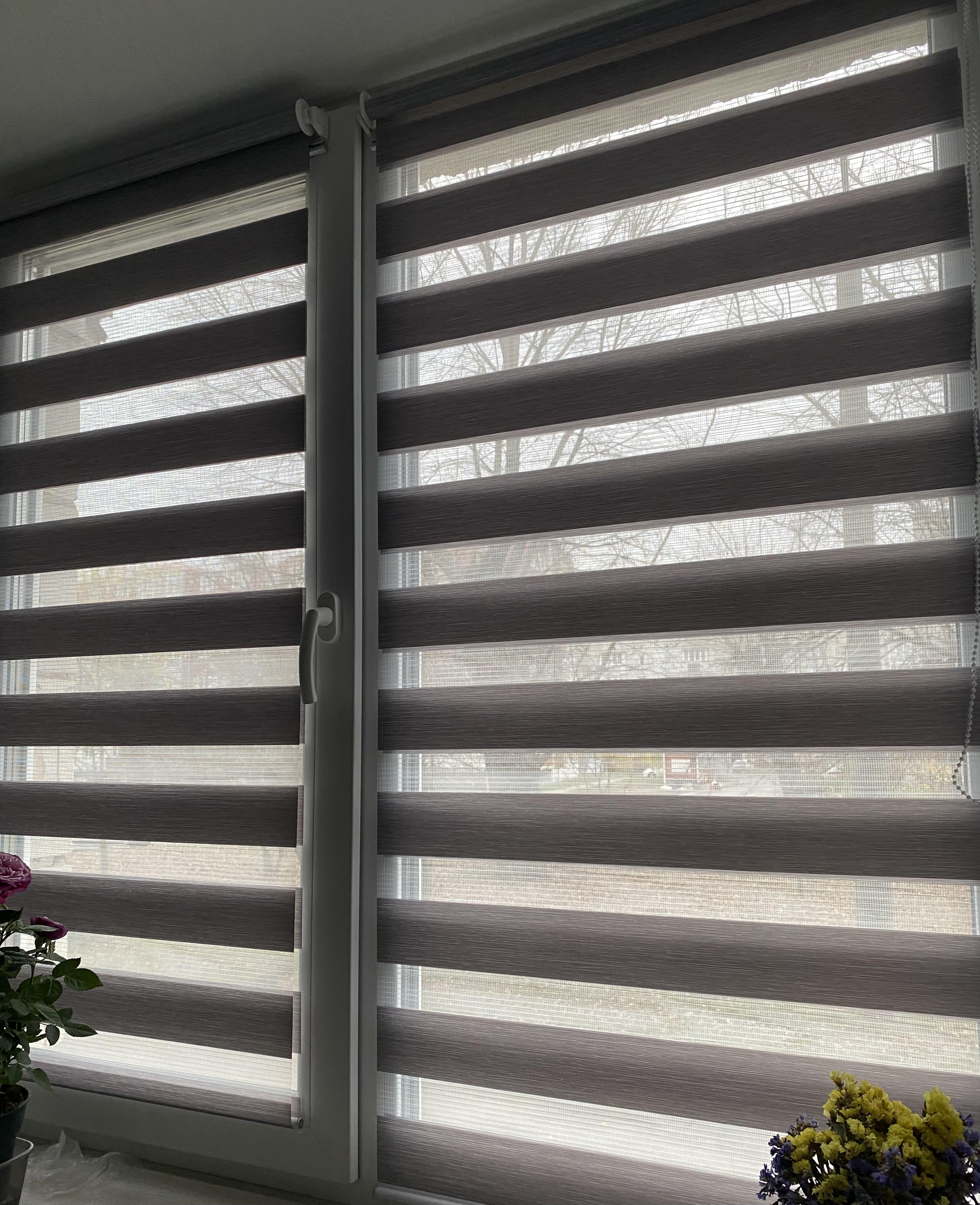 Ролета день-ночь Bigimot Премиум 30x140 см Светло-серый (N 202-140-30) в реальных условиях использования от покупателя Аня.