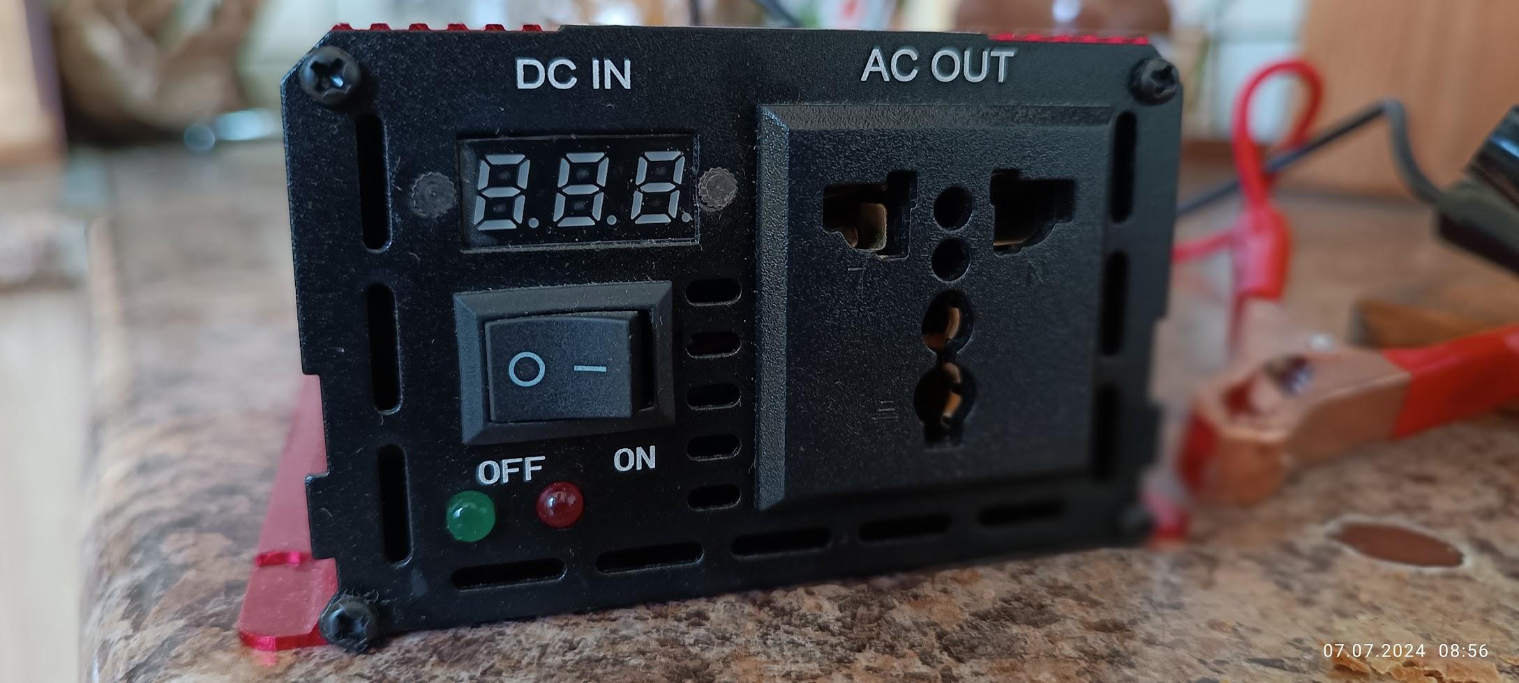 Инвертор с чистым синусом 1000 W 12 V в реальных условиях использования от пользователя Володимир.