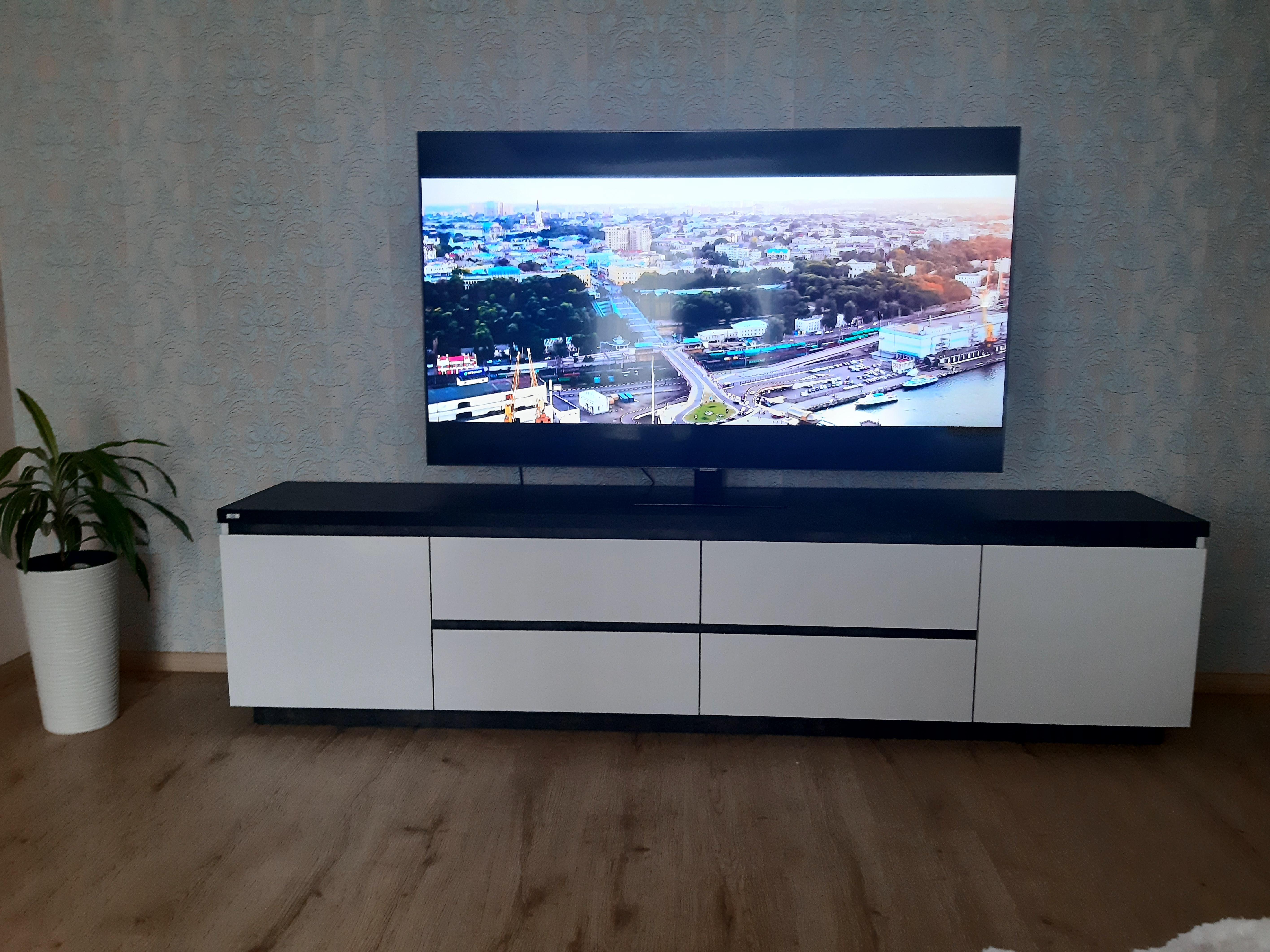 Тумба під ТВ Мія бетон у реальних умовах використання від покупця Герта.