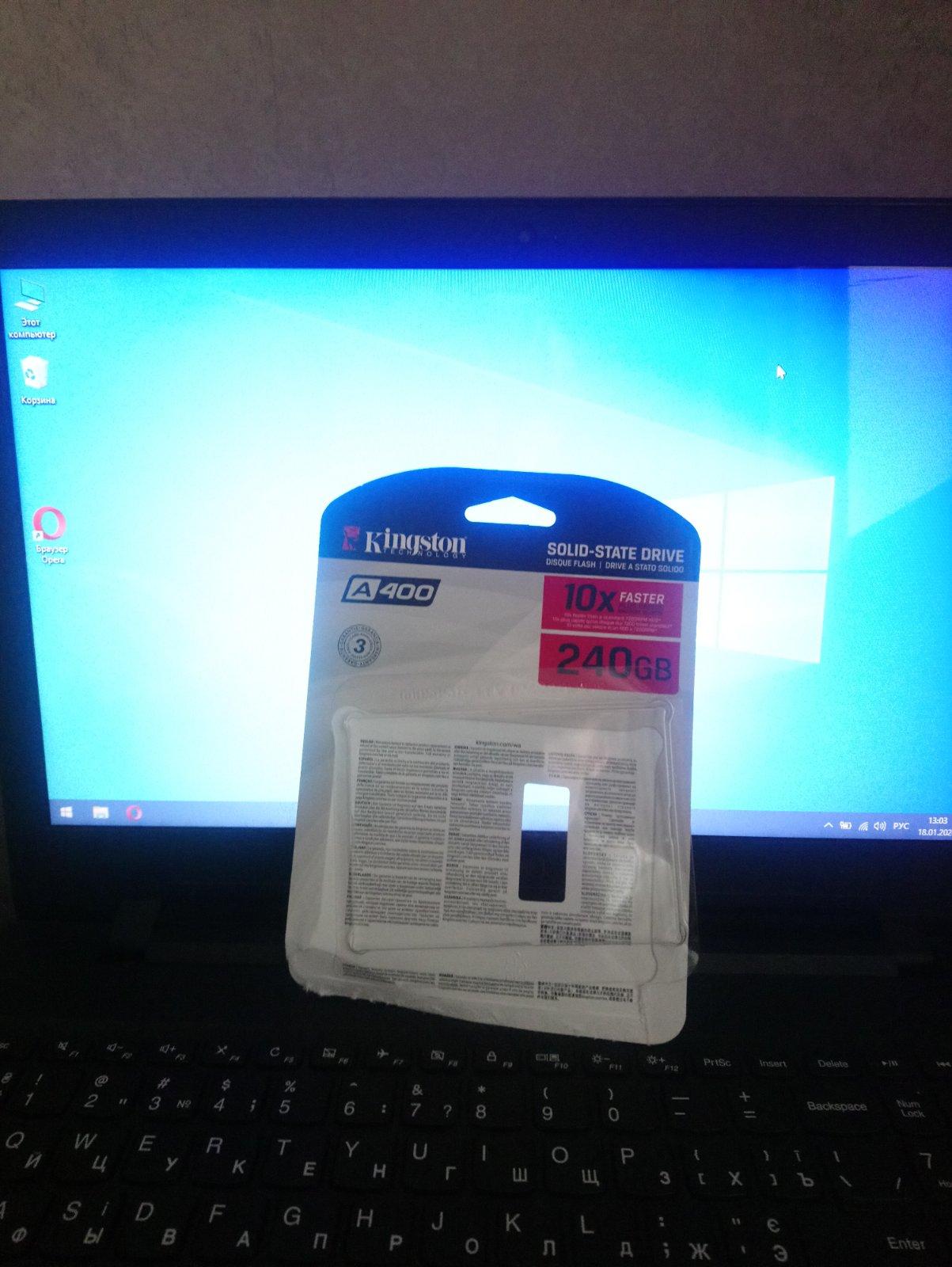 SSD-накопичувач Kingston A400 240GB 2,5" SATA III 3D NAND (SA400S37/240G) у реальних умовах використання від користувача Дмитрий.