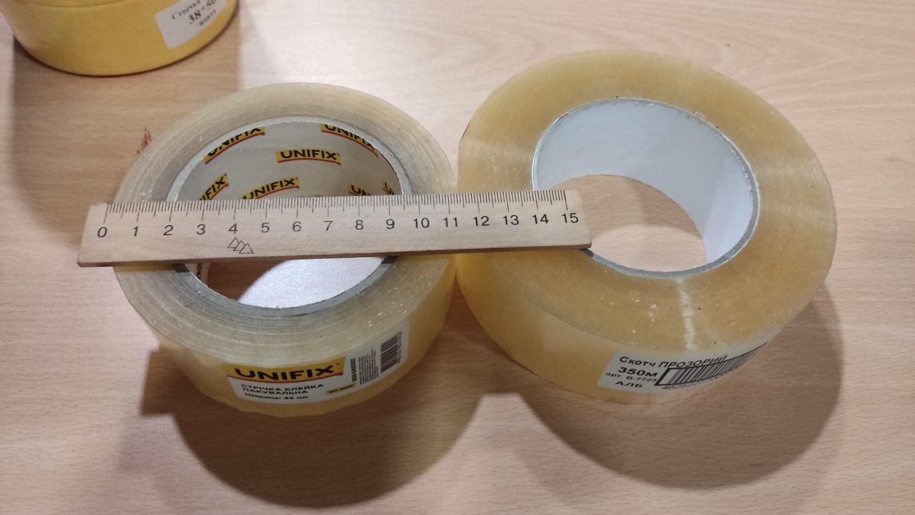 Лента упаковочная клейкая UNIFIX 50 мкм 45 мм 300 м Прозрачный в реальных условиях использования от покупателя Руслан.