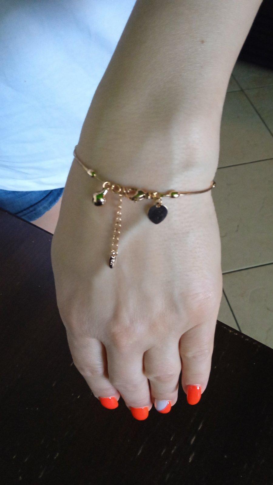 Браслет Xuping Jewelry жгут с овальными шариками 17 см 3 мм Золотистый (2629128103) в реальных условиях использования от покупателя Іра.