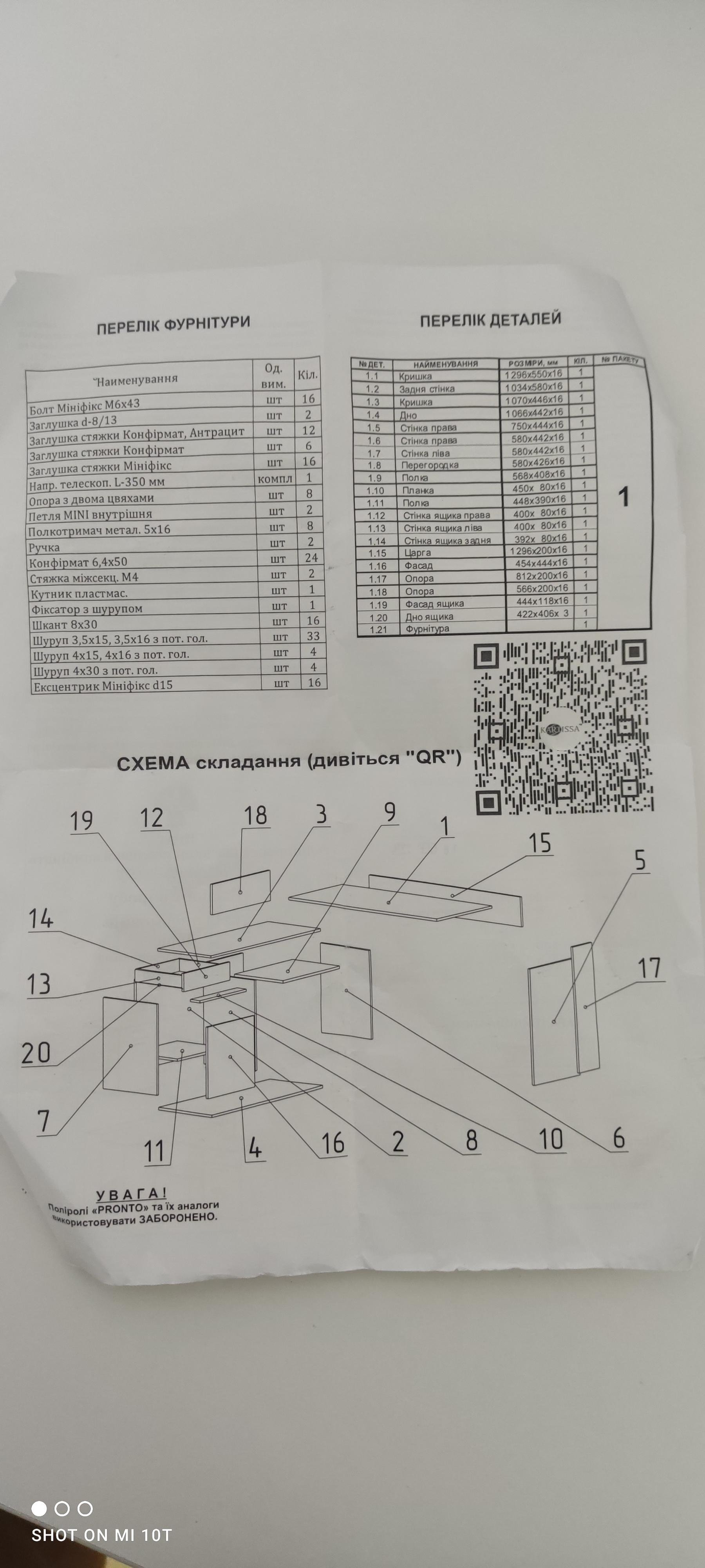 Стіл письмовий Kartissa Доріс 770х1330х1050 мм антрацит/білий у реальних умовах використання від покупця Vasil Pereliuk.