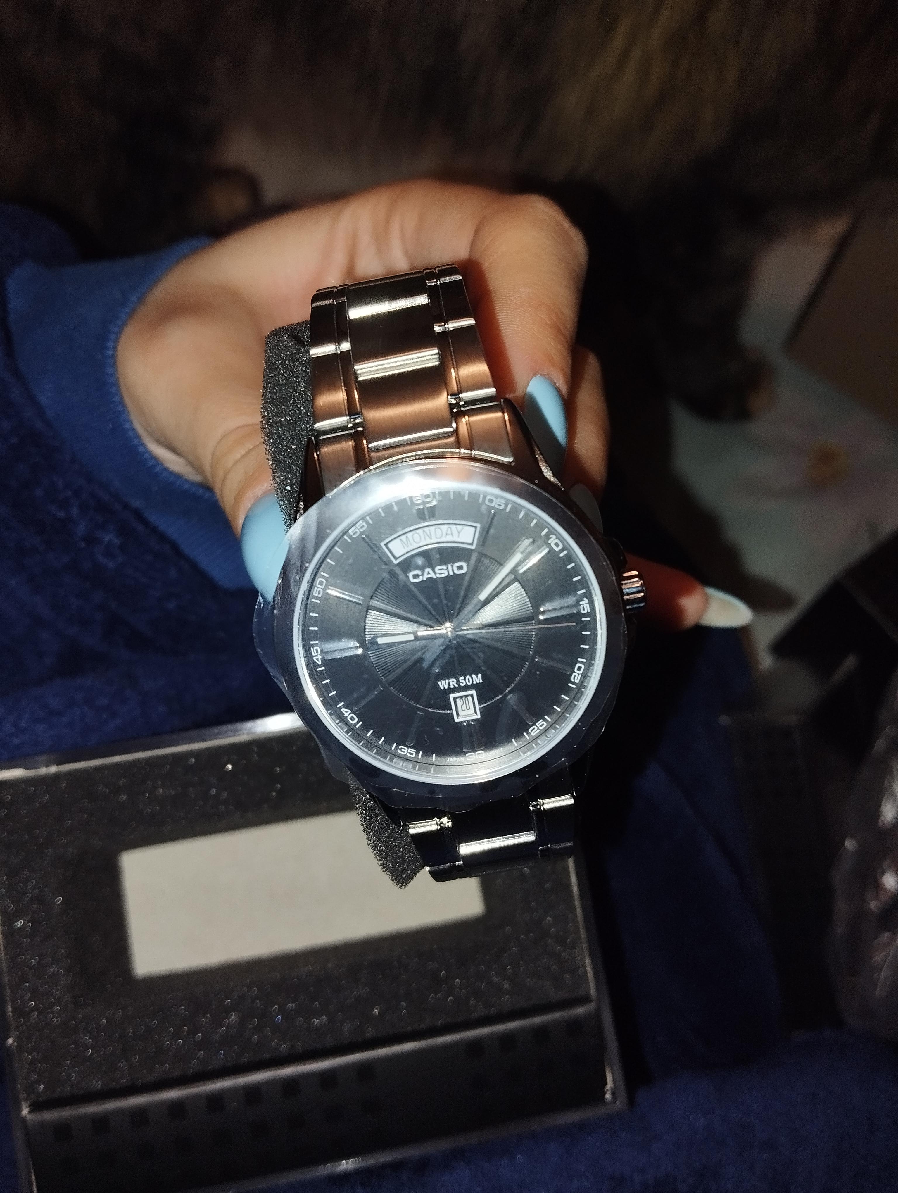 Фото: Наручний годинник Casio MTP-1381D-1AVDF кварцевий D 44 мм (11781982), надіслане покупцем Рената Наручний годинник Casio MTP-1381D-1AVDF кварцевий D 44 мм (11781982) у реальних умовах використання від покупця Рената.