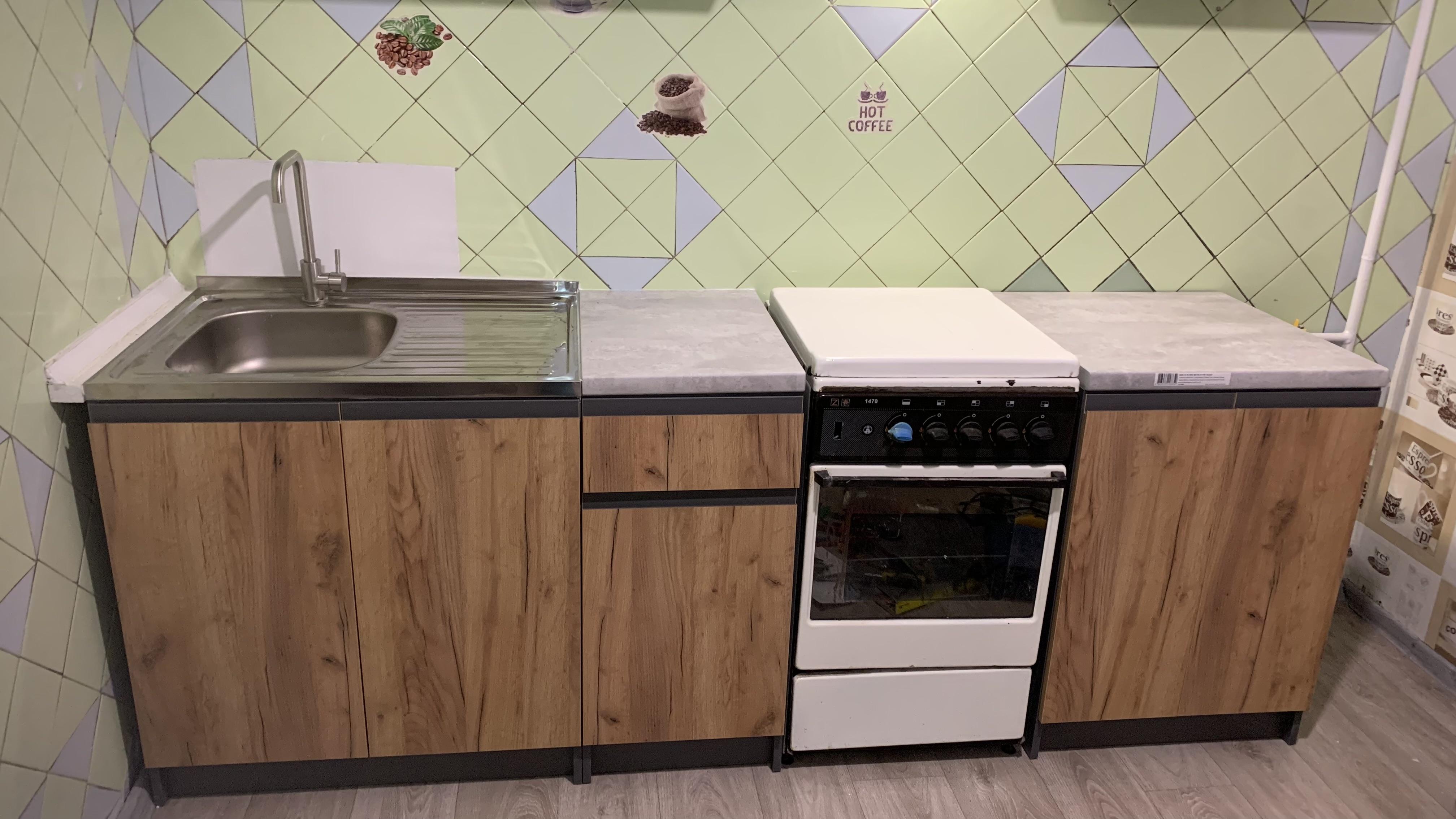 Кухня Катаріна Люкс 4 Грейд з ручкою J-pull ЛДСП 2,4 м у реальних умовах використання від покупця Сергей.