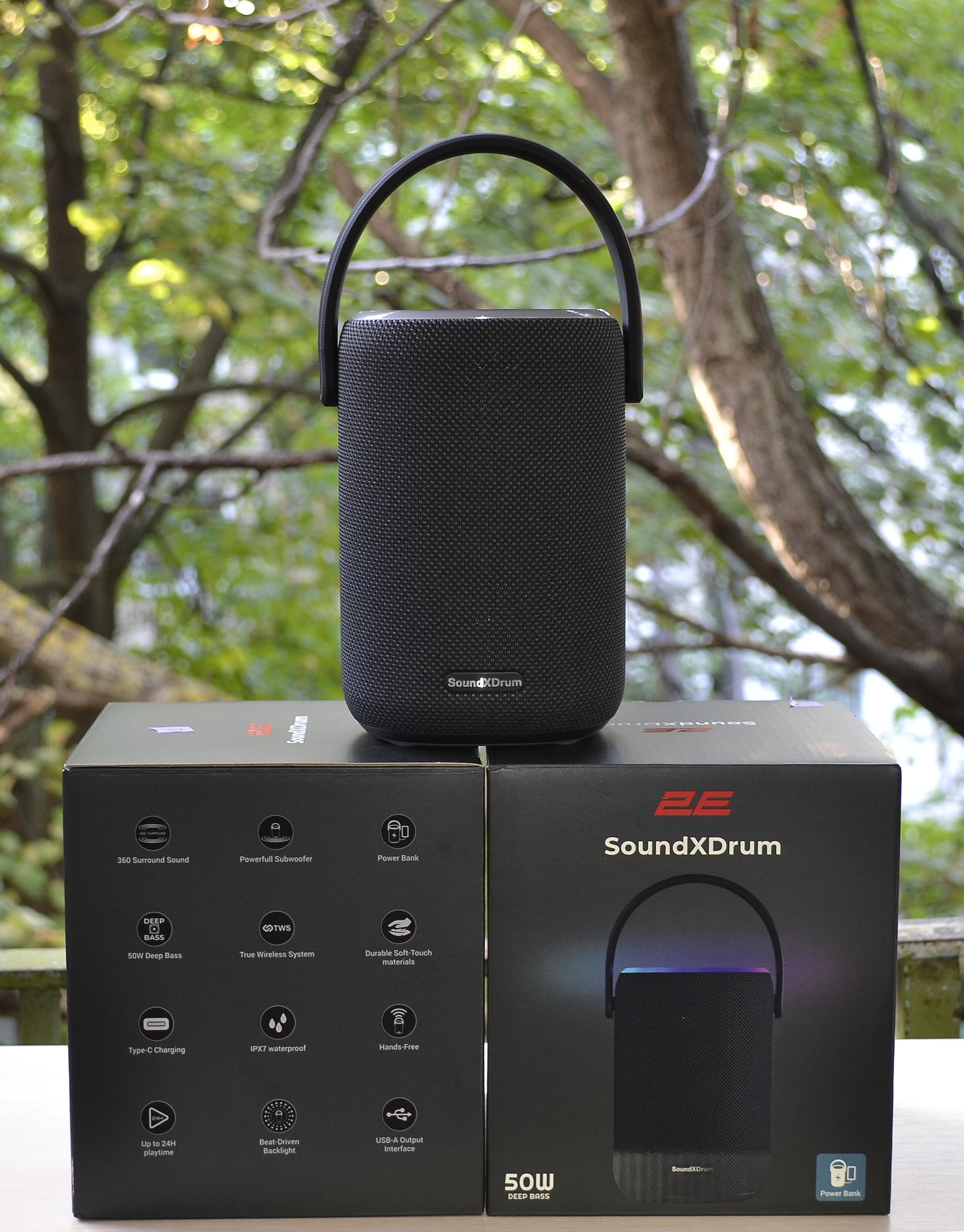 Акустична система 2E SoundXDrum TWS MP3 Wireless Waterproof black (2E-BSSXDWBK) у реальних умовах використання від користувача Сергей.