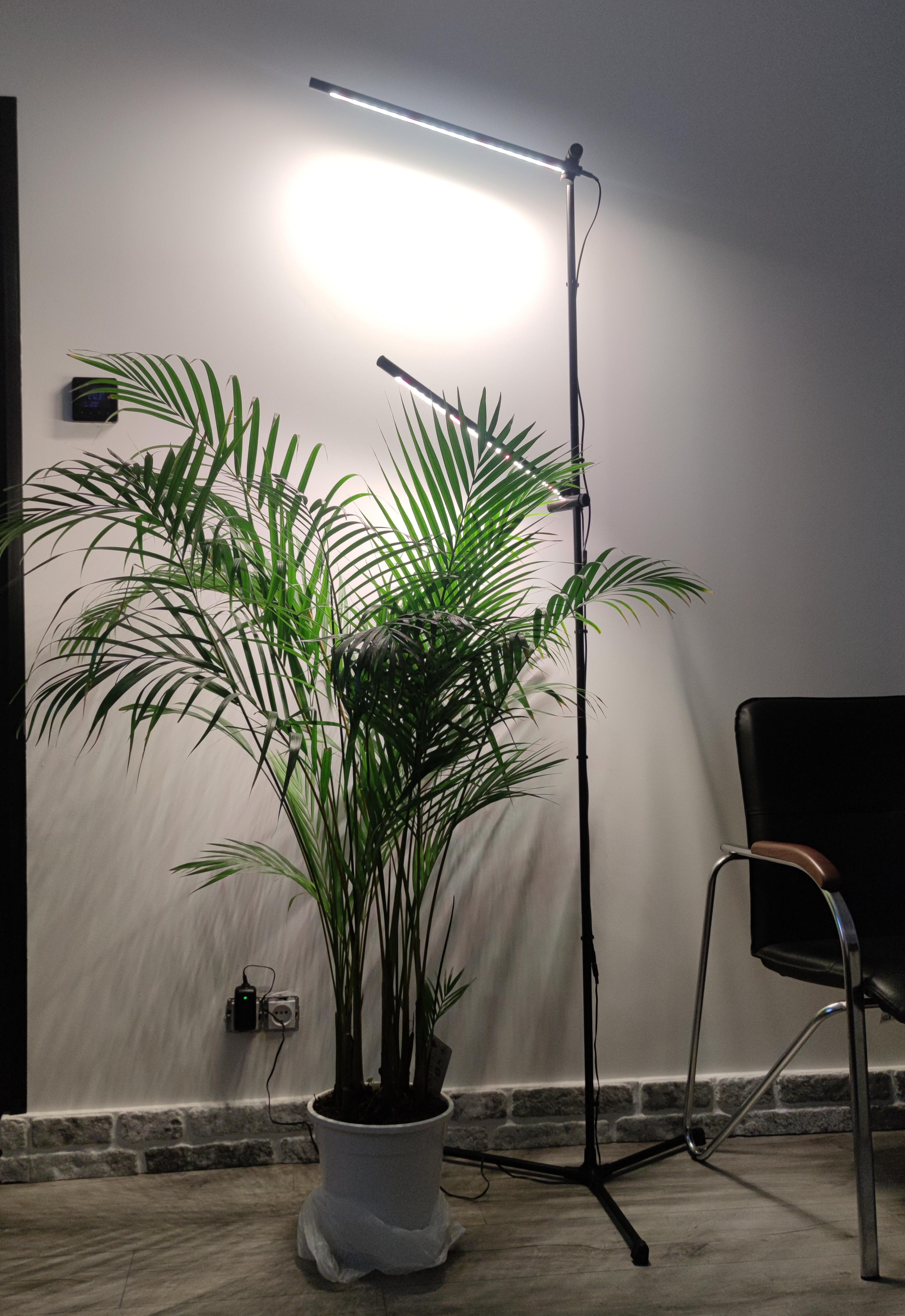 Фітосвітильник із двома лампами повного спектру IO-2 Long для високих до 2 м рослин (27834427) у реальних умовах використання від покупця Катерина.