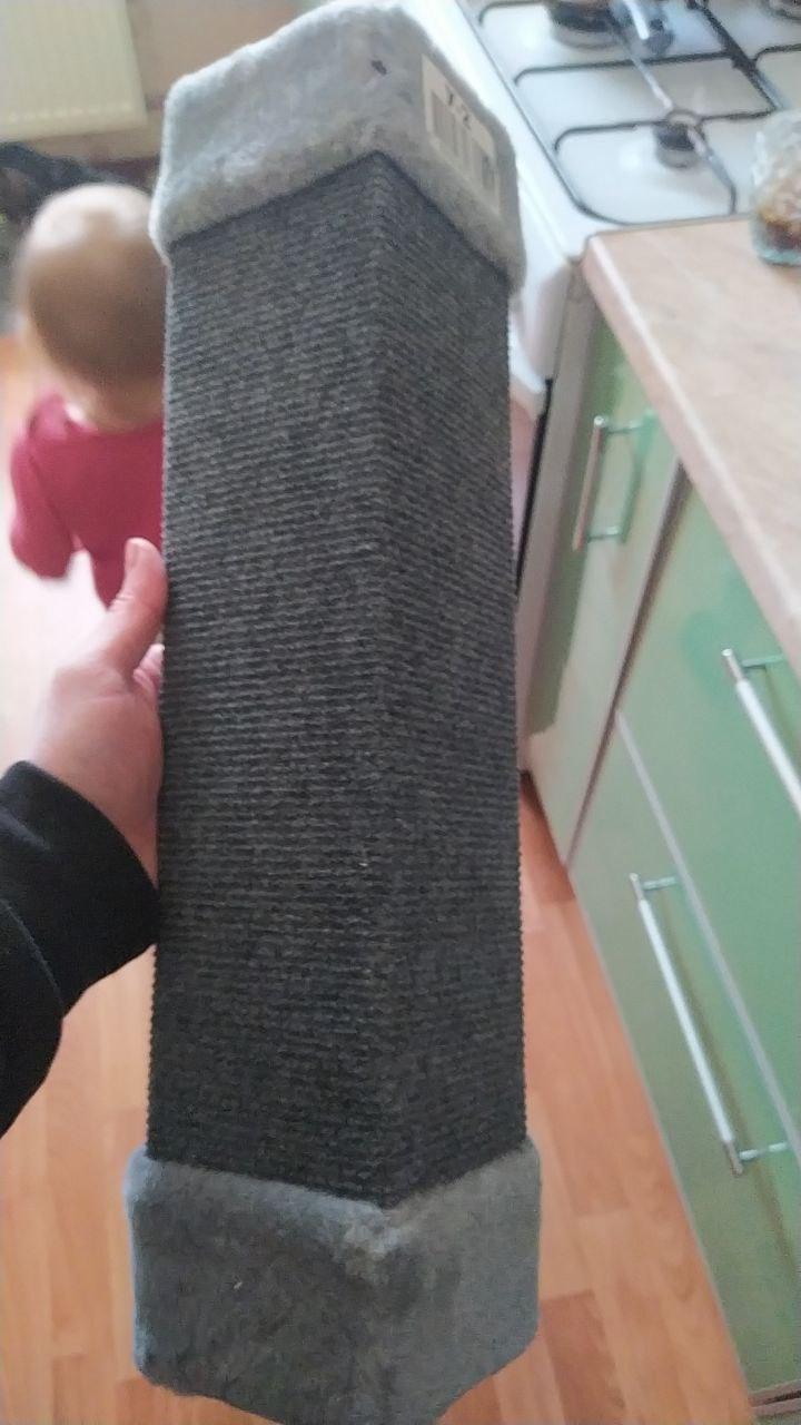 Фото: Когтеточка угловая Пушистик 50х10х10 см Серый, отправлено покупателем Татьяна Когтеточка угловая Пушистик 50х10х10 см Серый в реальных условиях использования от покупателя Татьяна.