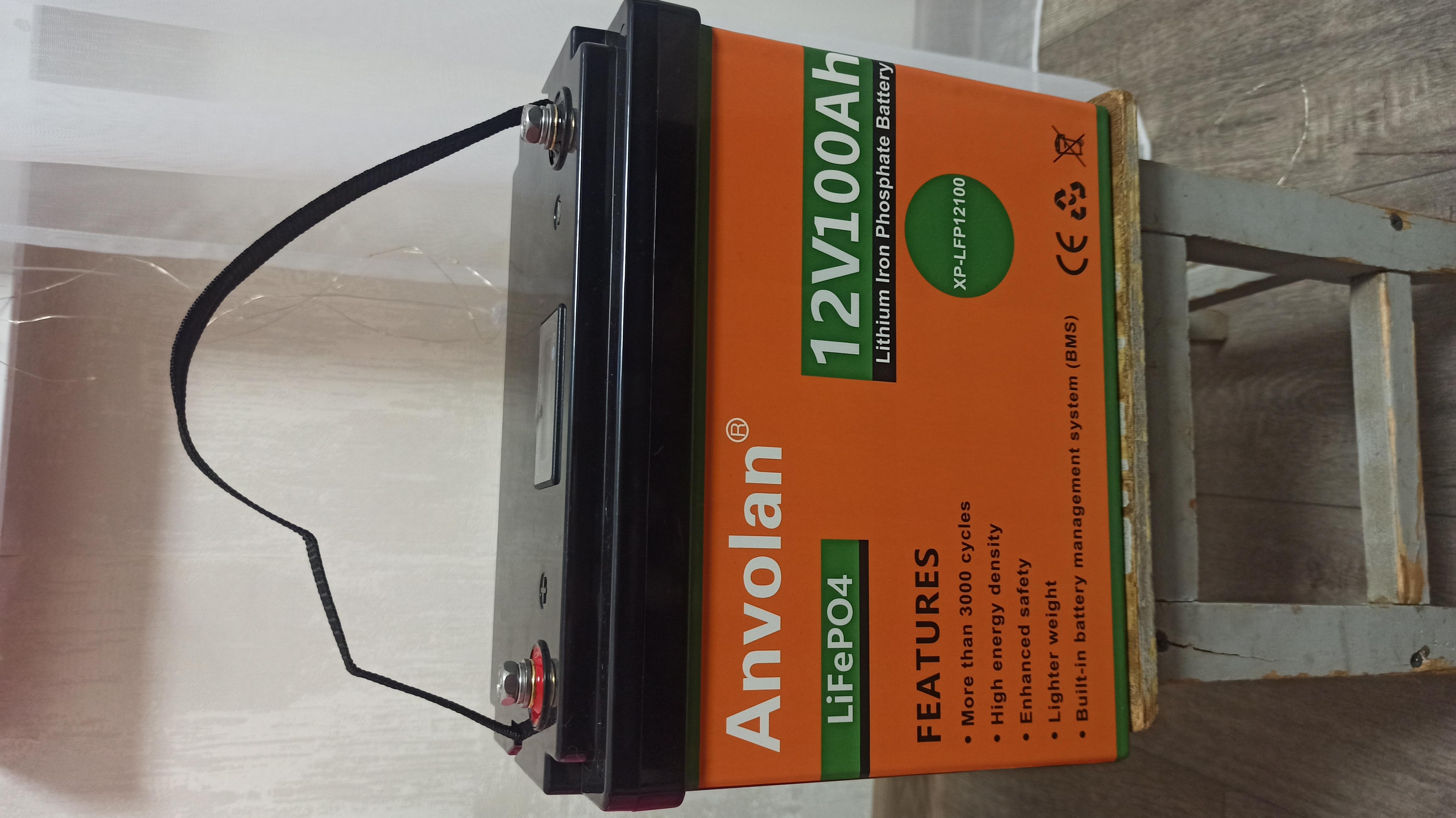 Фото: Літій-залізо-фосфатний акумулятор Anvolan 12V 100Ah (2567583229), надіслане покупцем Алексей Літій-залізо-фосфатний акумулятор Anvolan 12V 100Ah (2567583229) у реальних умовах використання від покупця Алексей.