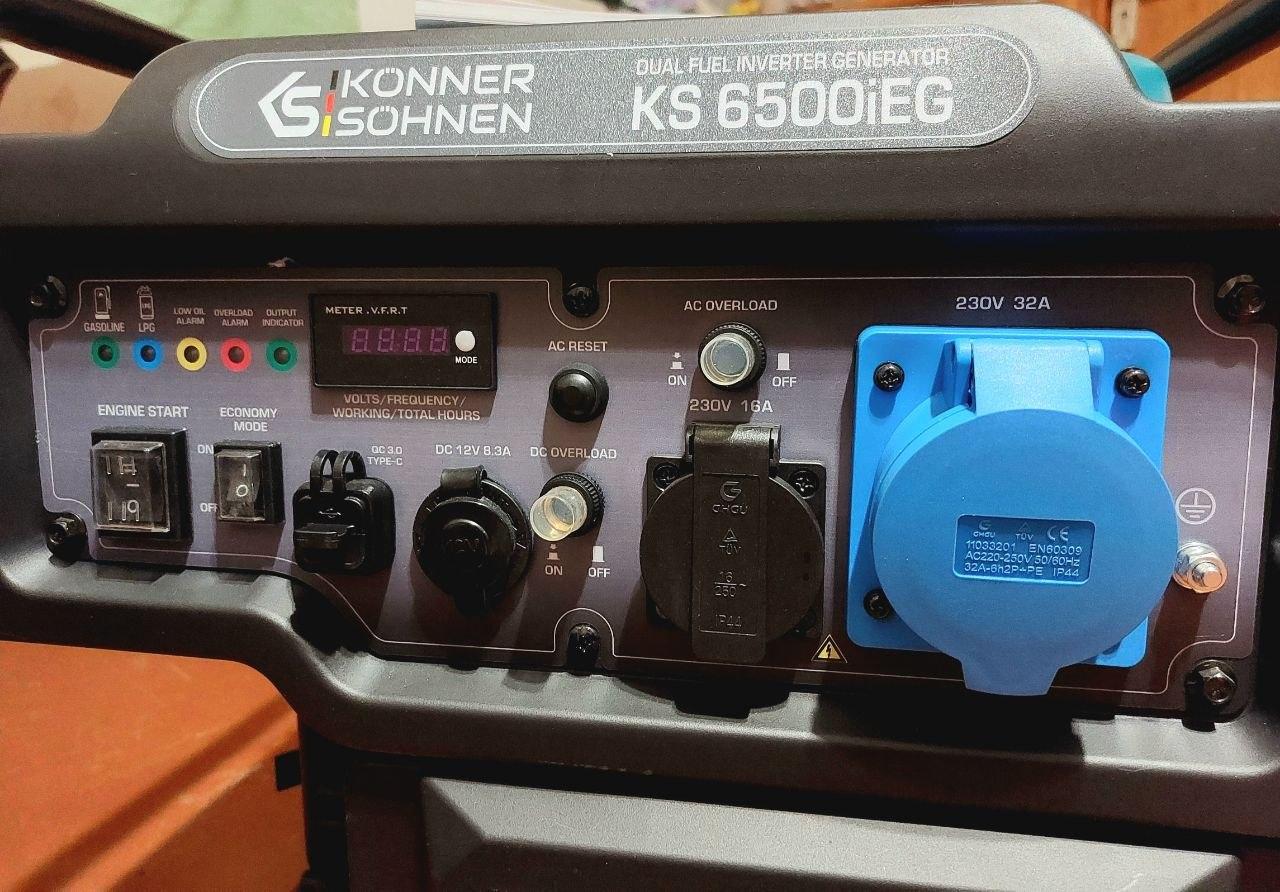 Генератор інверторний Konner&Sohnen 6 кВт / 6,5 кВт KS 6500iEG у реальних умовах використання від покупця Андрій.