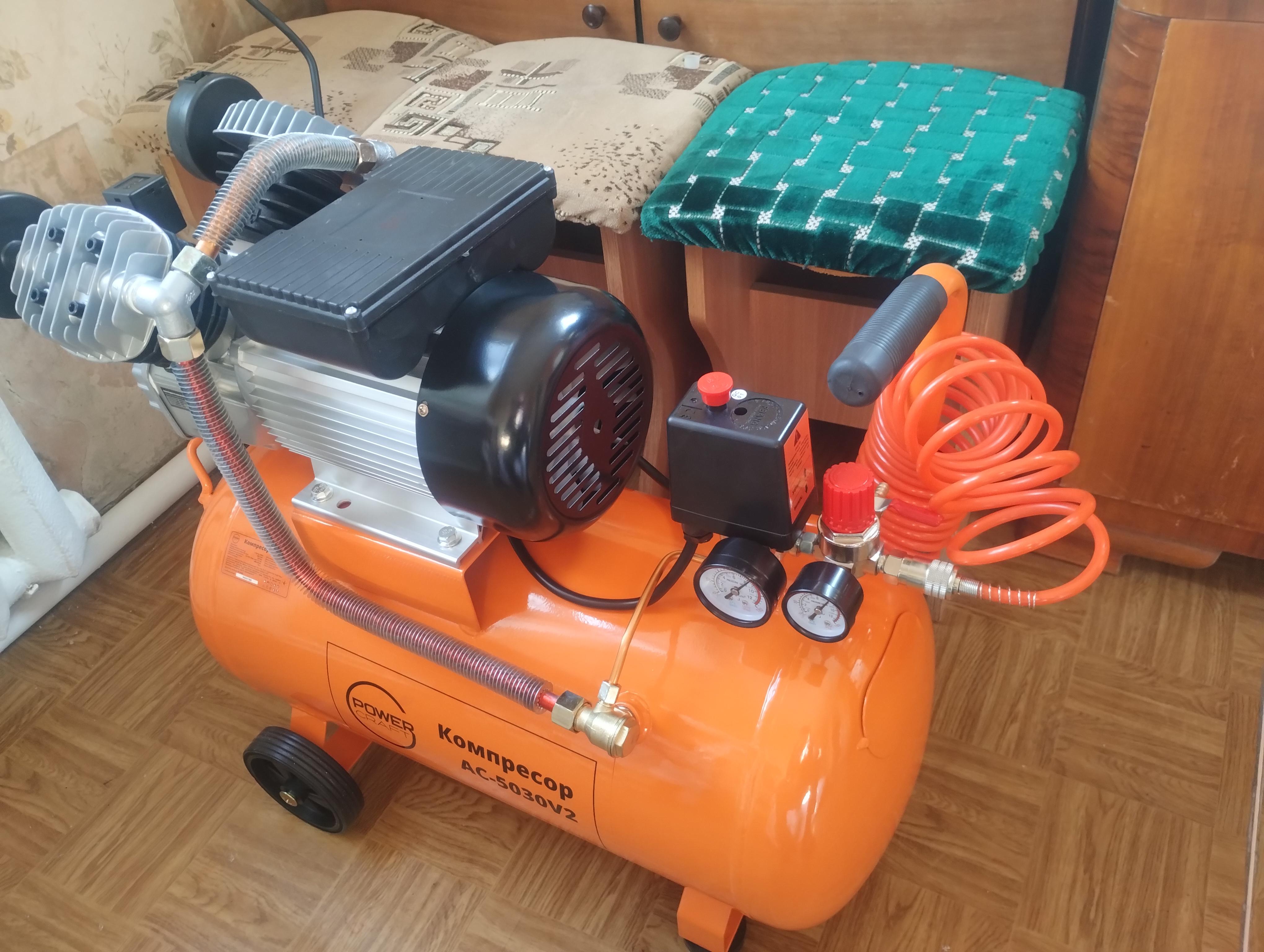 Компрессор Powercraft 5030V2 в реальных условиях использования от покупателя Олексій.