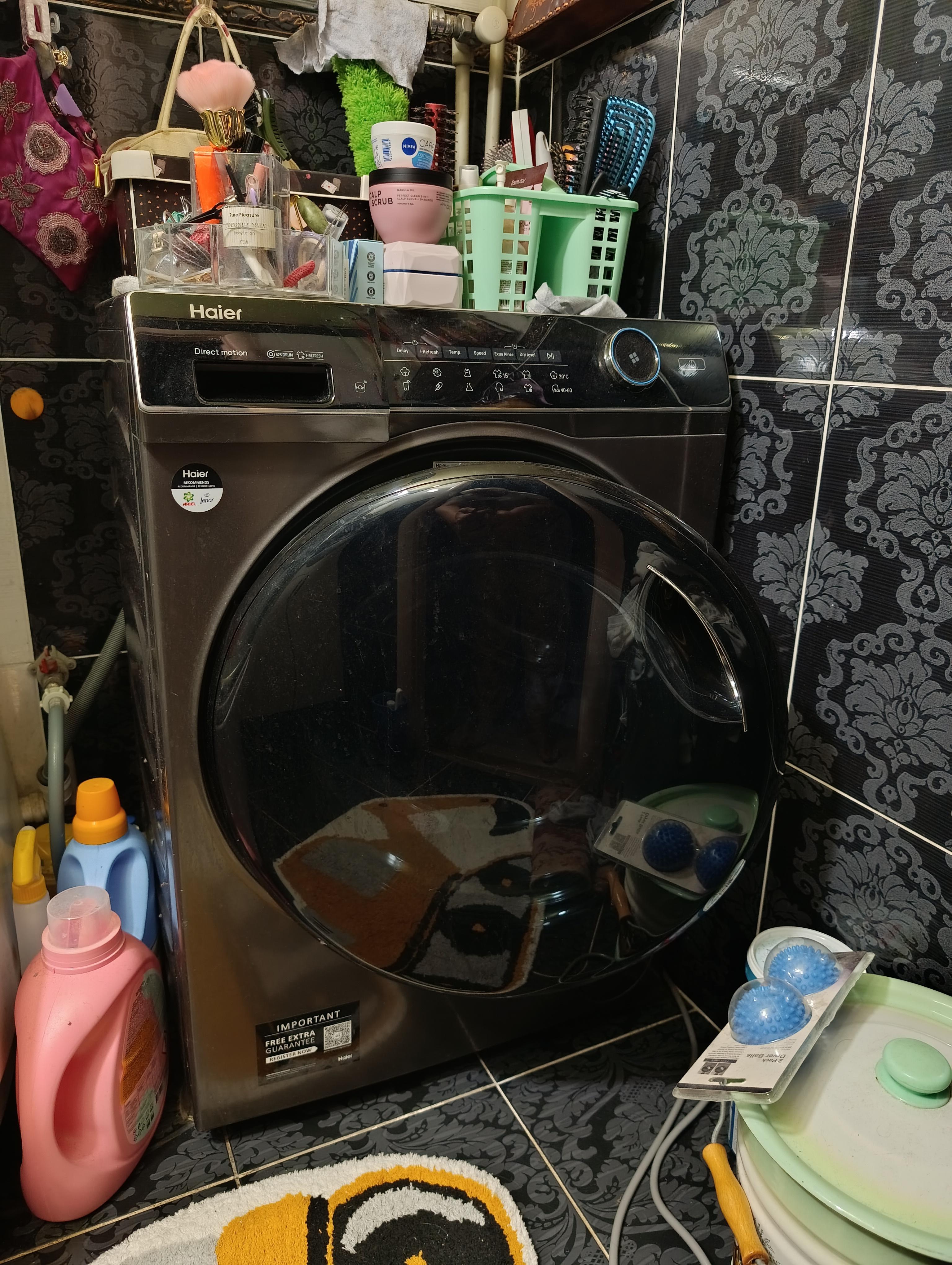 Стиральная машина с сушкой Haier HWD80B14959S8U1 в реальных условиях использования от покупателя Жанна.
