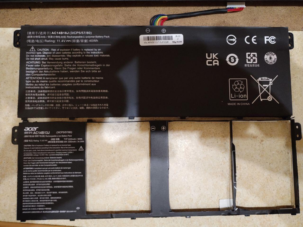 Батарея акумуляторна для Acer AC14B18J Aspire E3-111/E3-112/E3-112M/ES1-511/ES1-512/V3-111 Chromebook 11 CB3-111 (454) у реальних умовах використання від покупця Денис.