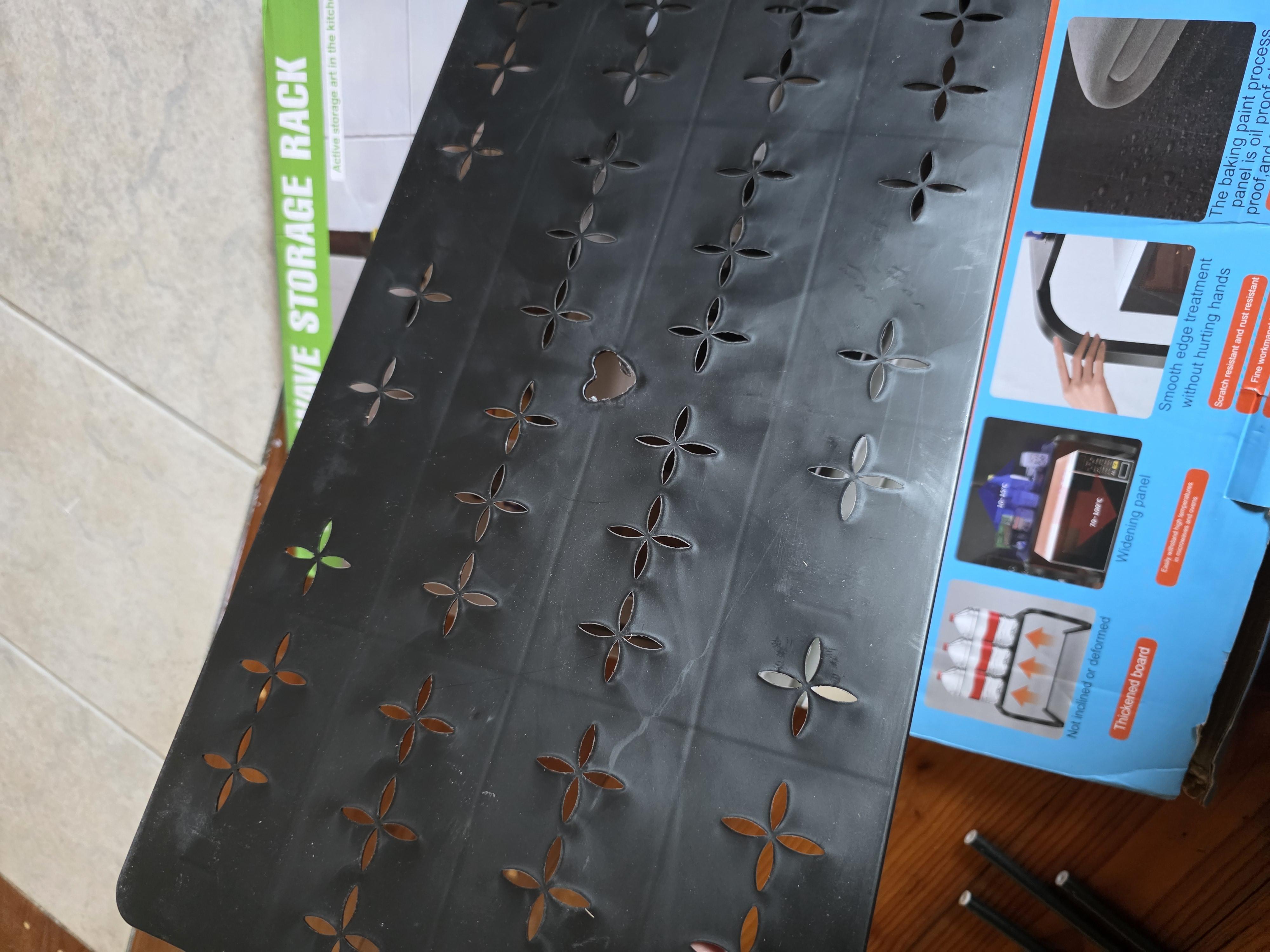 Фото: Полиця-органайзер для мікрохвильової печі настільна (400936), надіслане покупцем Анна-Марія Полиця-органайзер для мікрохвильової печі настільна (400936) у реальних умовах використання від покупця Анна-Марія.