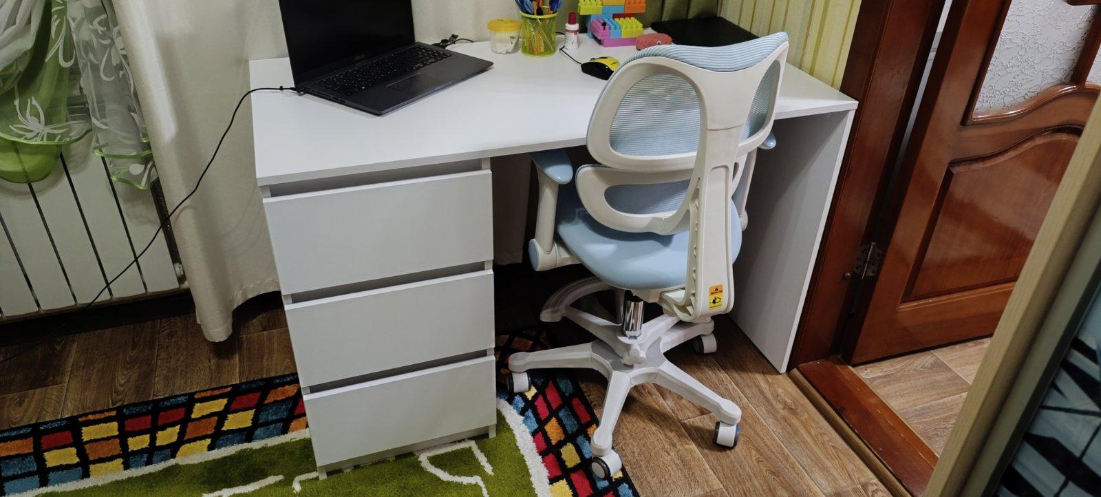 Письменный стол на 3 ящика без ручек FT-224 Left 1200x600x750 мм Белый в реальных условиях использования от пользователя Світлана.