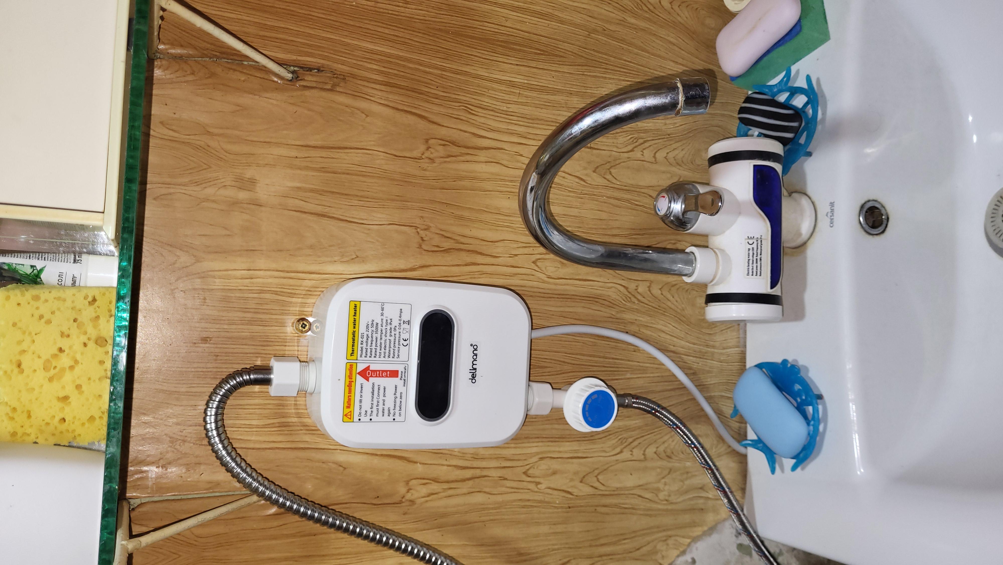 Водонагреватель-душ электрический термостатический TEMMAX RX-021 проточный с краном (24 10693051) в реальных условиях использования от покупателя Андрей.